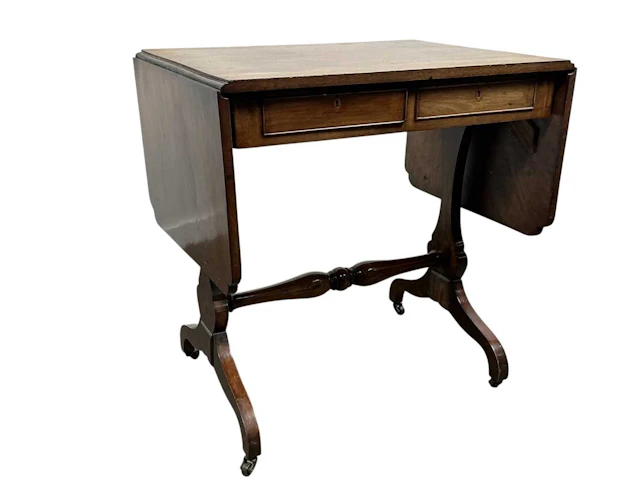 GEORGE III MAHOGANY SOFA TABLE EARLY 19TH CENTURY