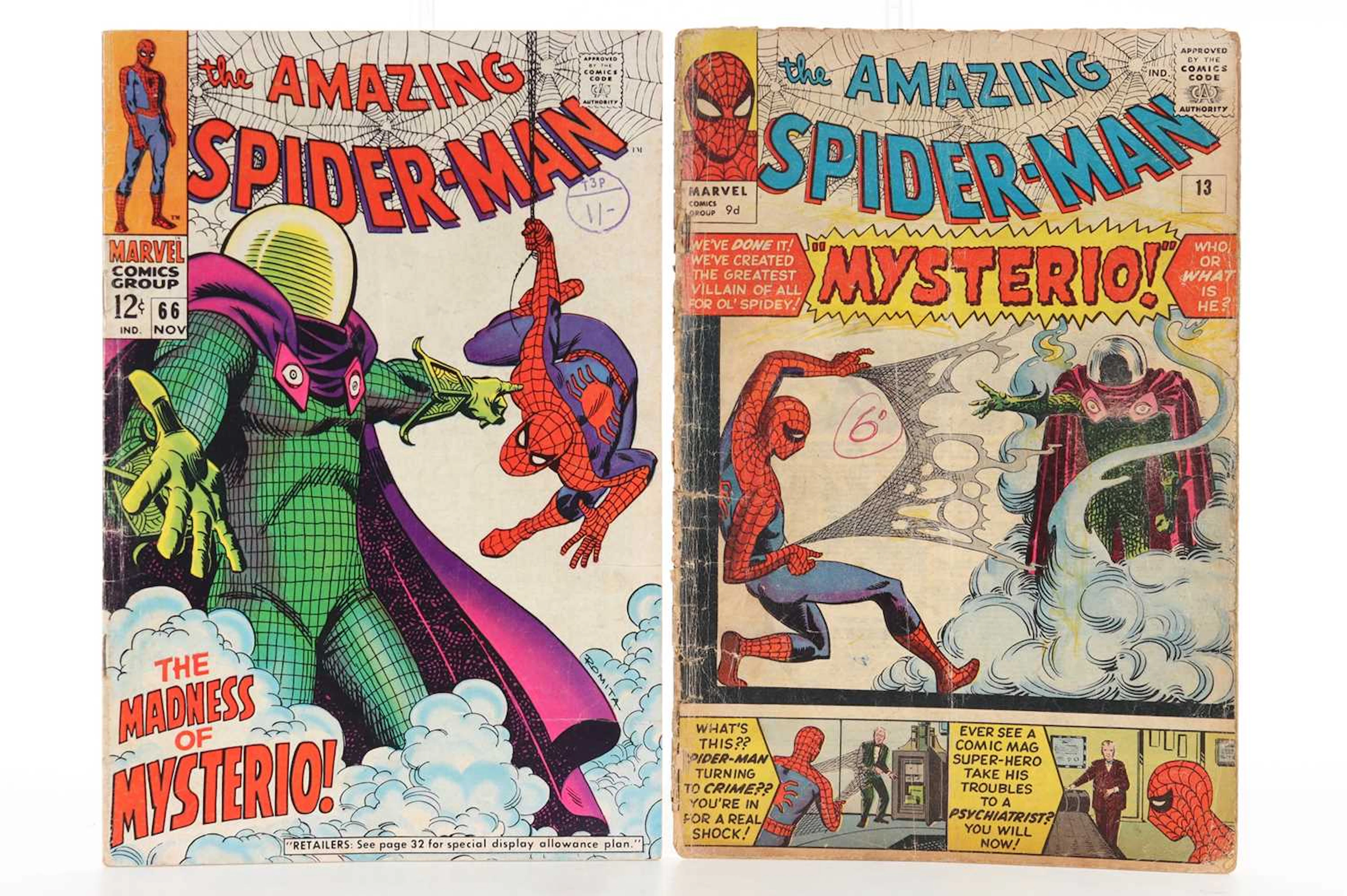 MARVEL-THE AMAZING SPIDER-MAN, TWO MYSTERIO ISSUES INCLUDING FIRST