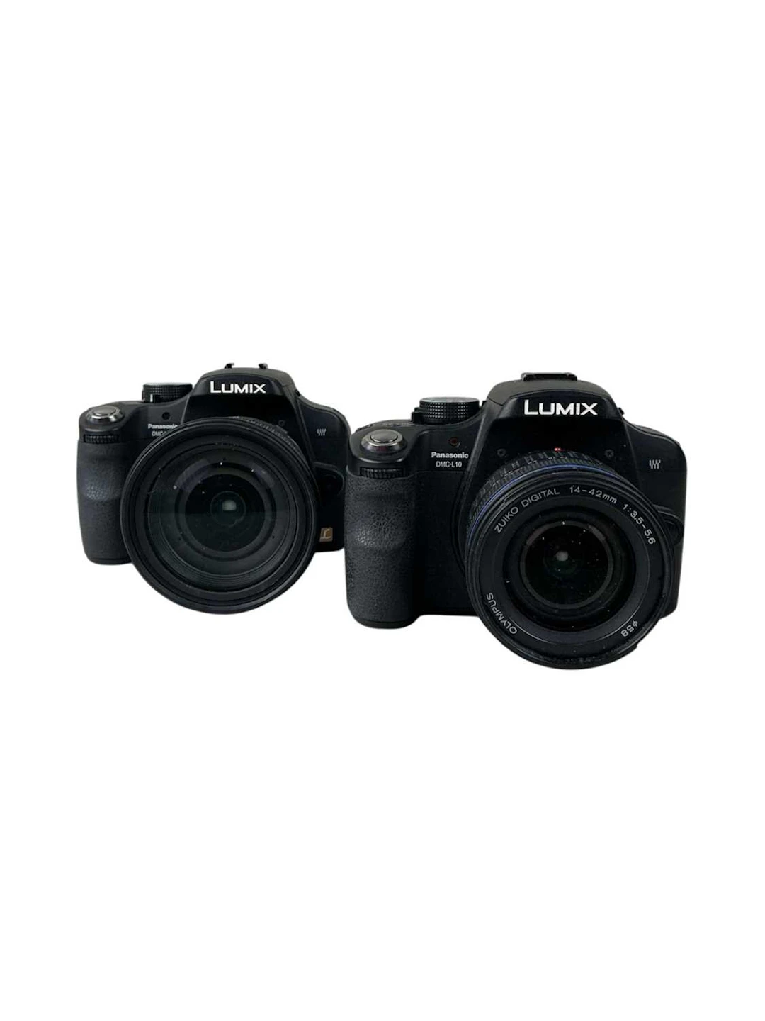 TWO LUMIX DMC-L10 CAMERAS, EARLY 21ST CENTURY AND ANOTHER CAMERA