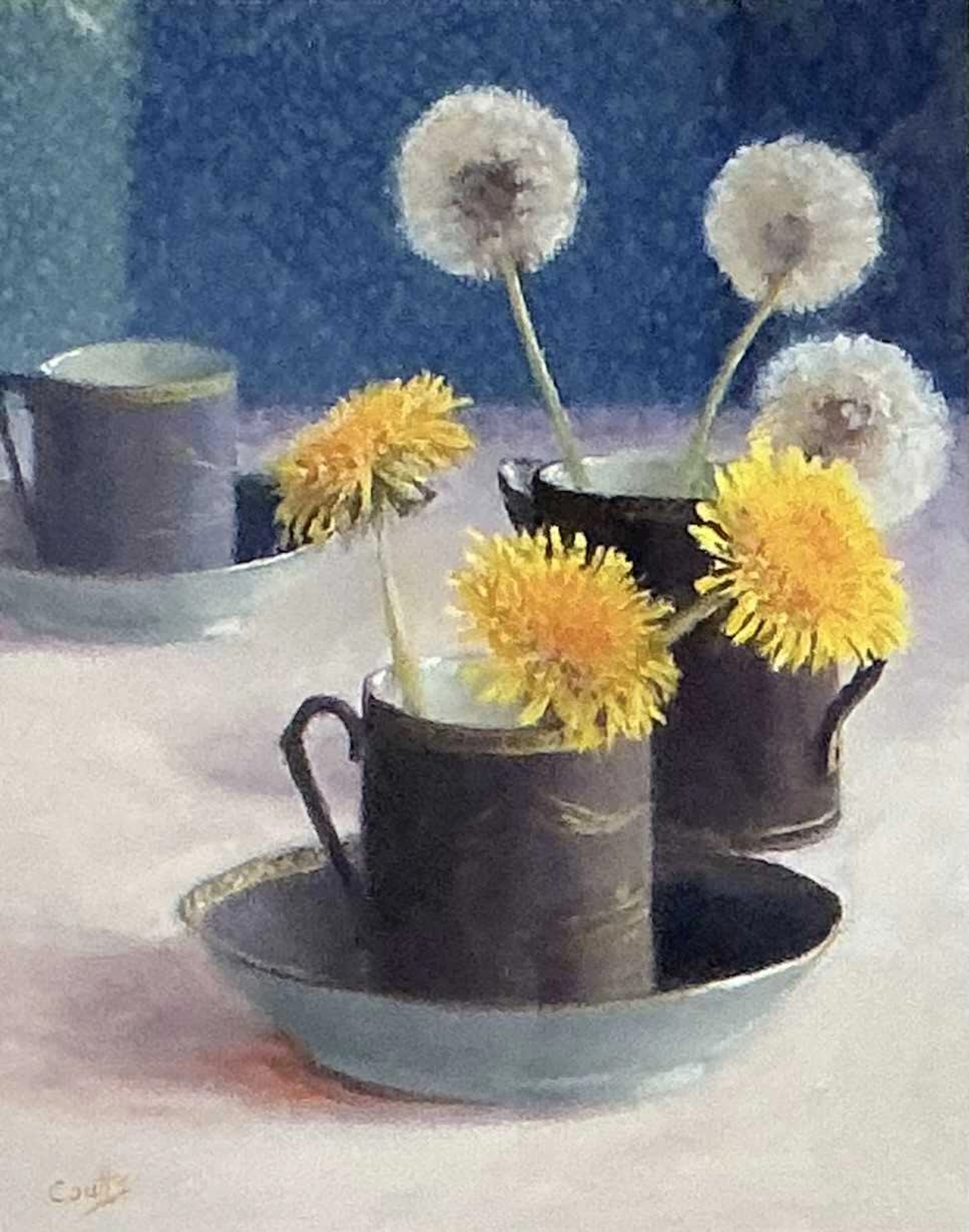 * MIKE COUTTS DANDELIONS, JAPANESE PORCELAIN