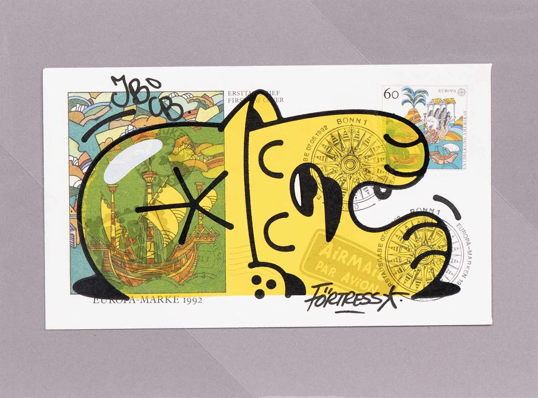 FLYING FORTRESS FDC FELDPOST - YELLOW