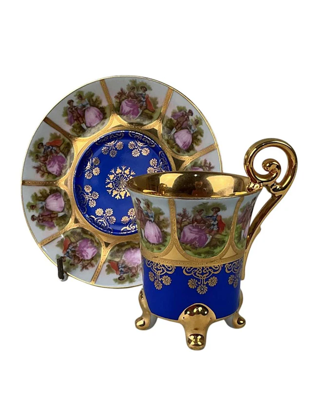 VIENNA CUP AND SAUCER MID 20TH CENTURY