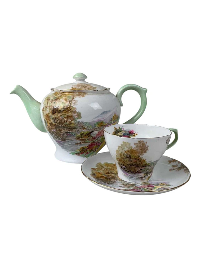 SHELLEY TEA SERVICE MID 20TH CENTURY