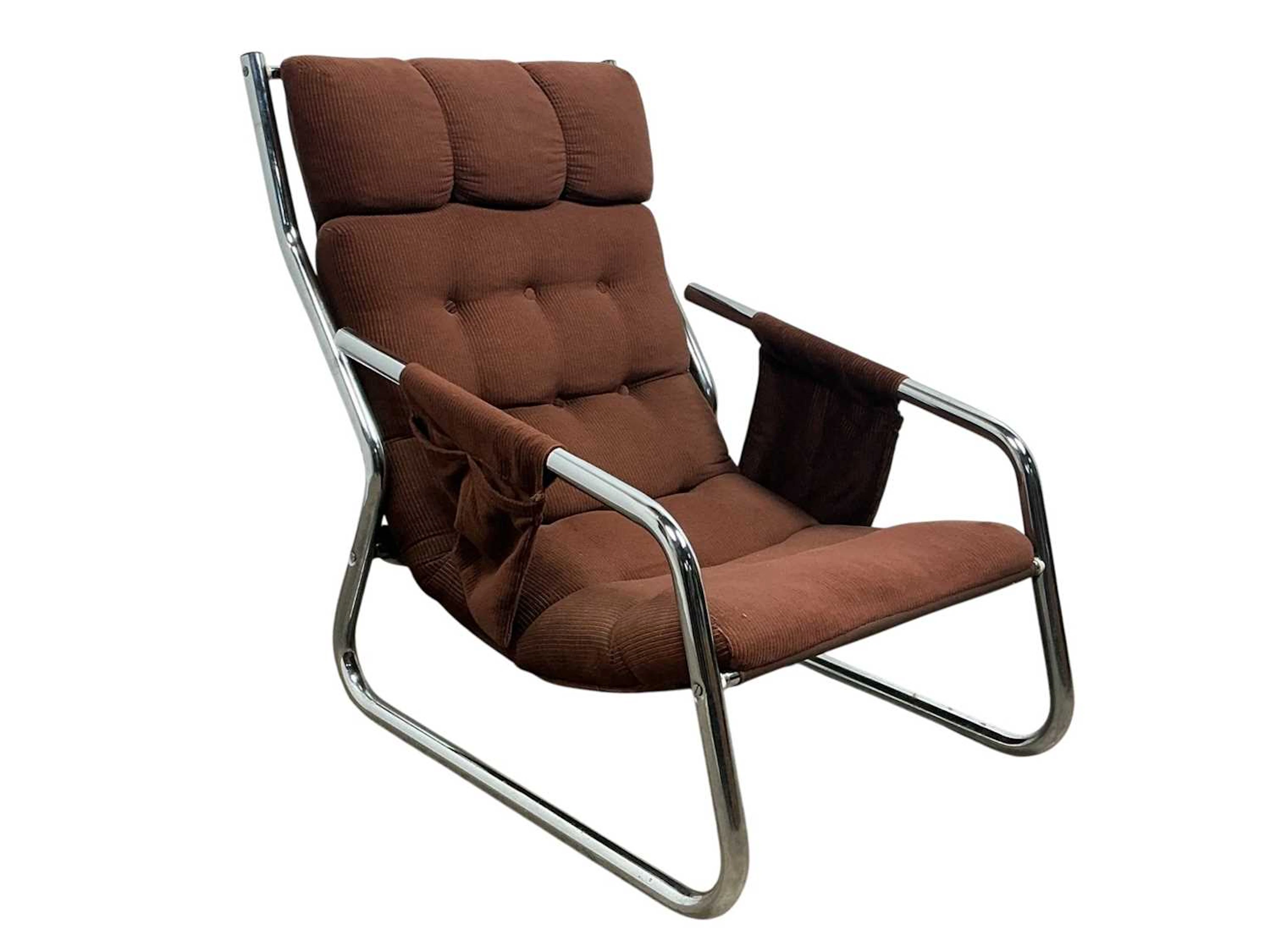 RETRO EASY CHAIR, IN THE MANNER OF GILLIS LUNDGREN CIRCA 1970s