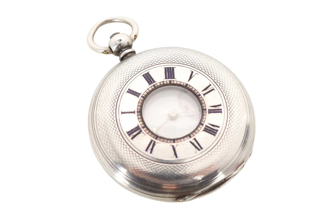 SILVER HALF HUNTER CASED FOB WATCH LATE 19TH/EARLY 20TH CENTURY