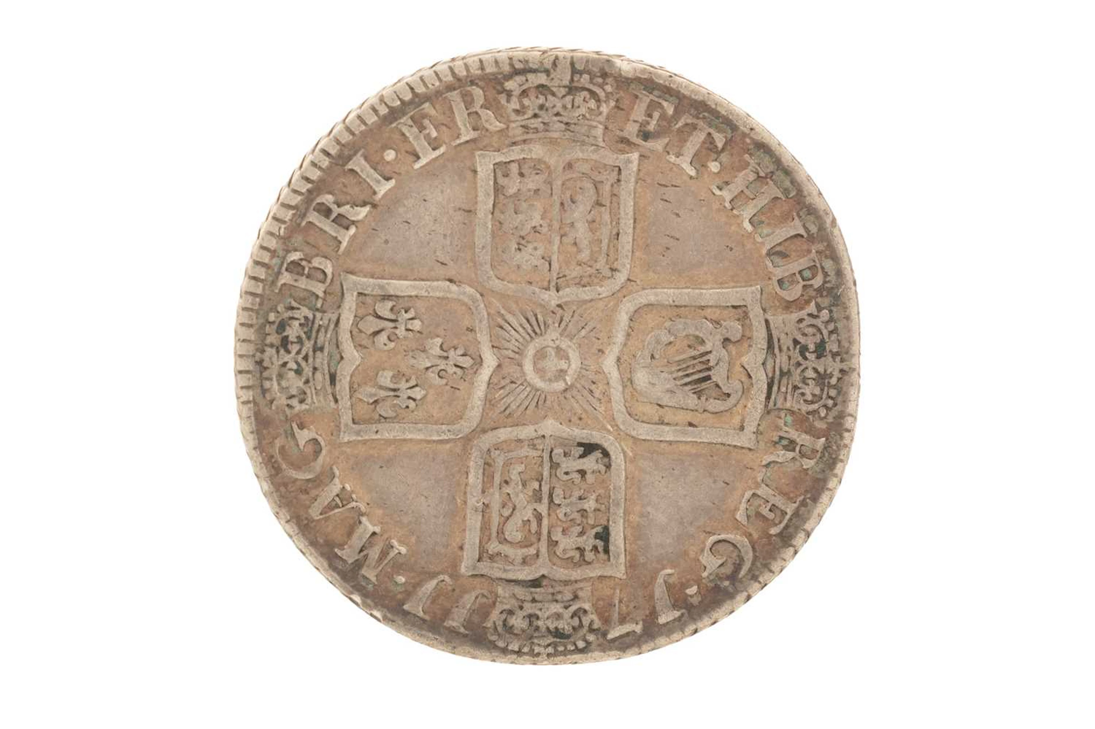 ANNE HAMMERED SILVER SHILLING 1702-1714