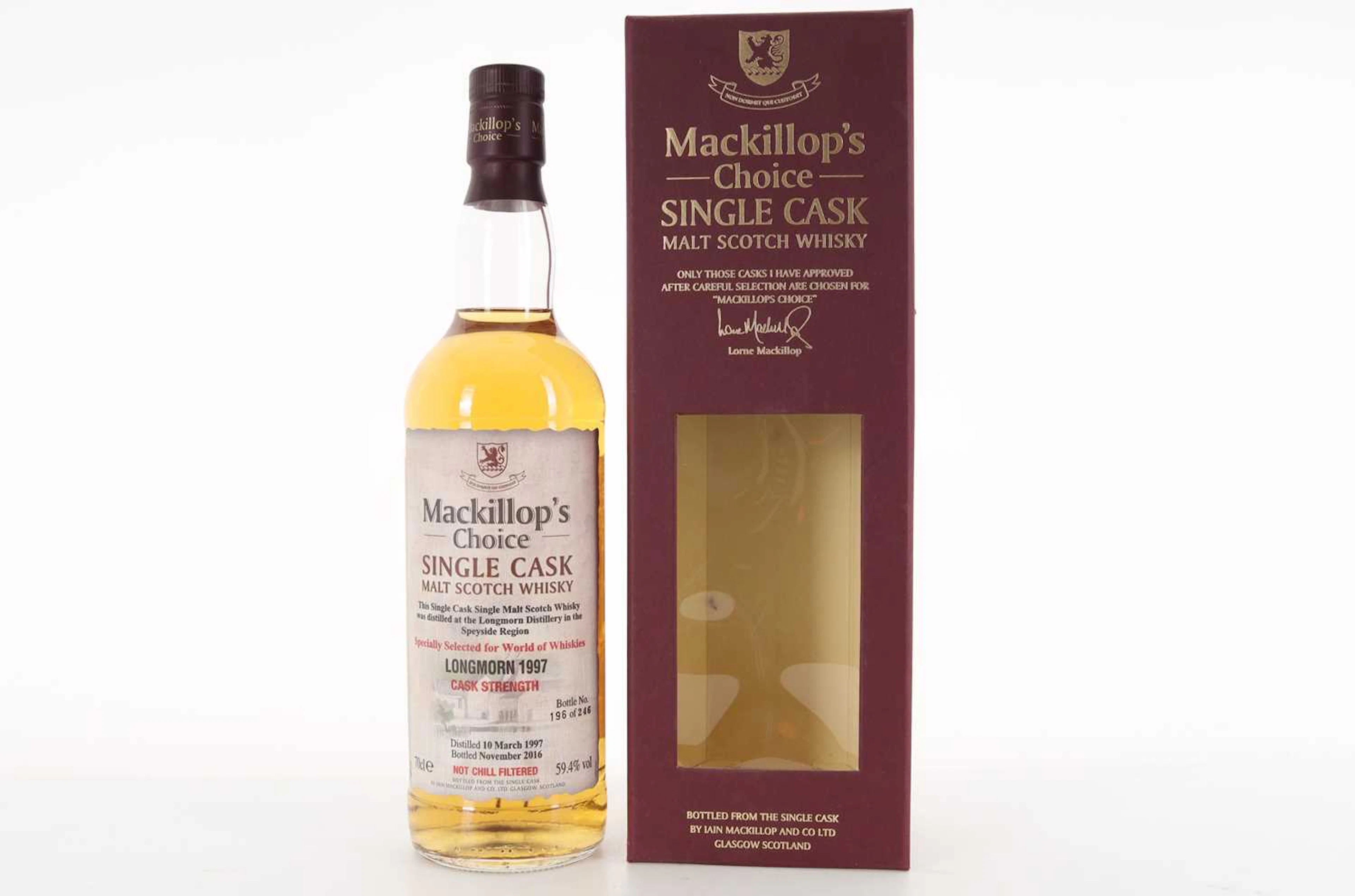 LONGMORN 1997 MACKILLOP'S CHOICE SELECTED FOR WORLD OF WHISKIES SPEYSIDE