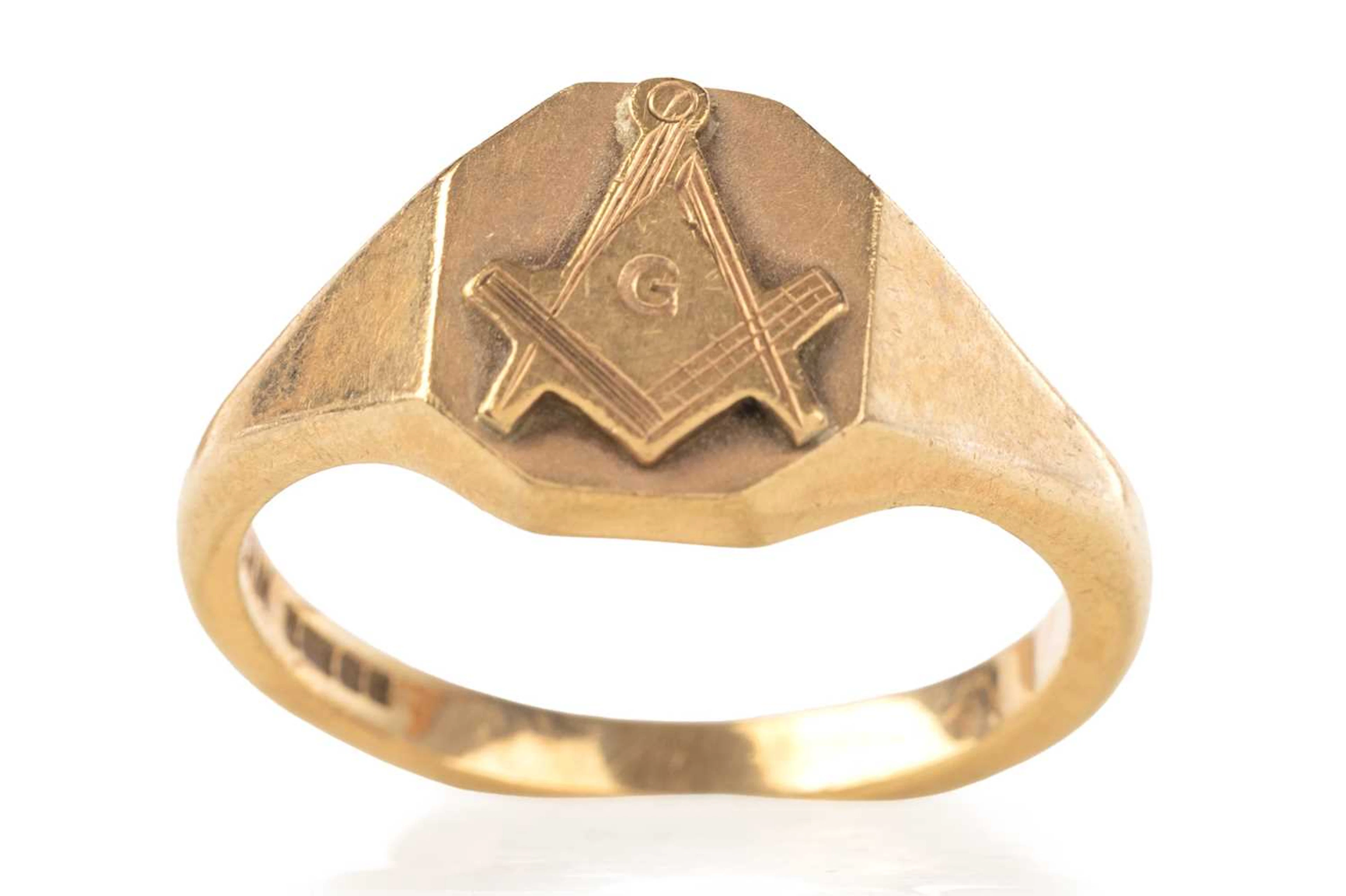MASONIC RING LATE 20TH CENTURY
