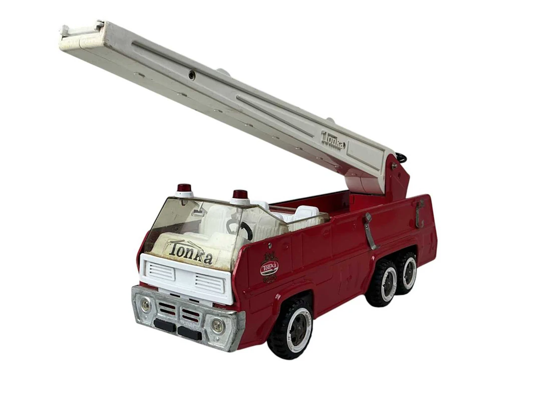 TONKA TOYS FIRE TRUCK, 1970s AND AN ARMY TRUCK