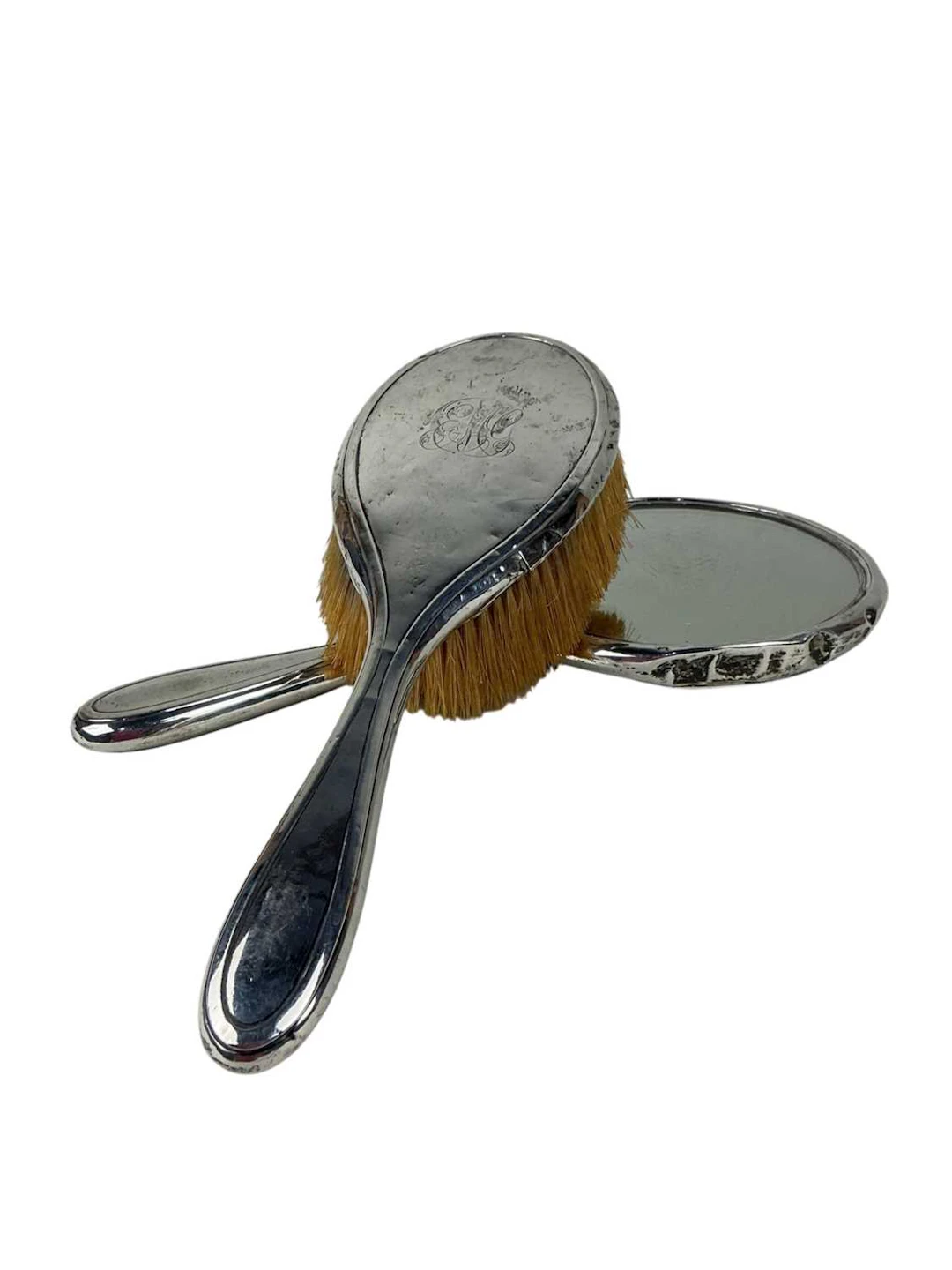 EDWARD VII SILVER HAIR BRUSH MAKER SYNYER & BEDDOES, BIRMINGHAM 1910