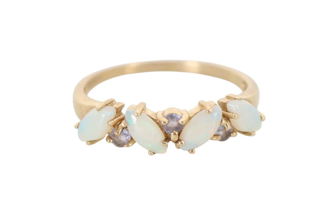 TANZANITE AND OPAL RING AND OTHER ITEMS MID/LATE 20TH CENTURY