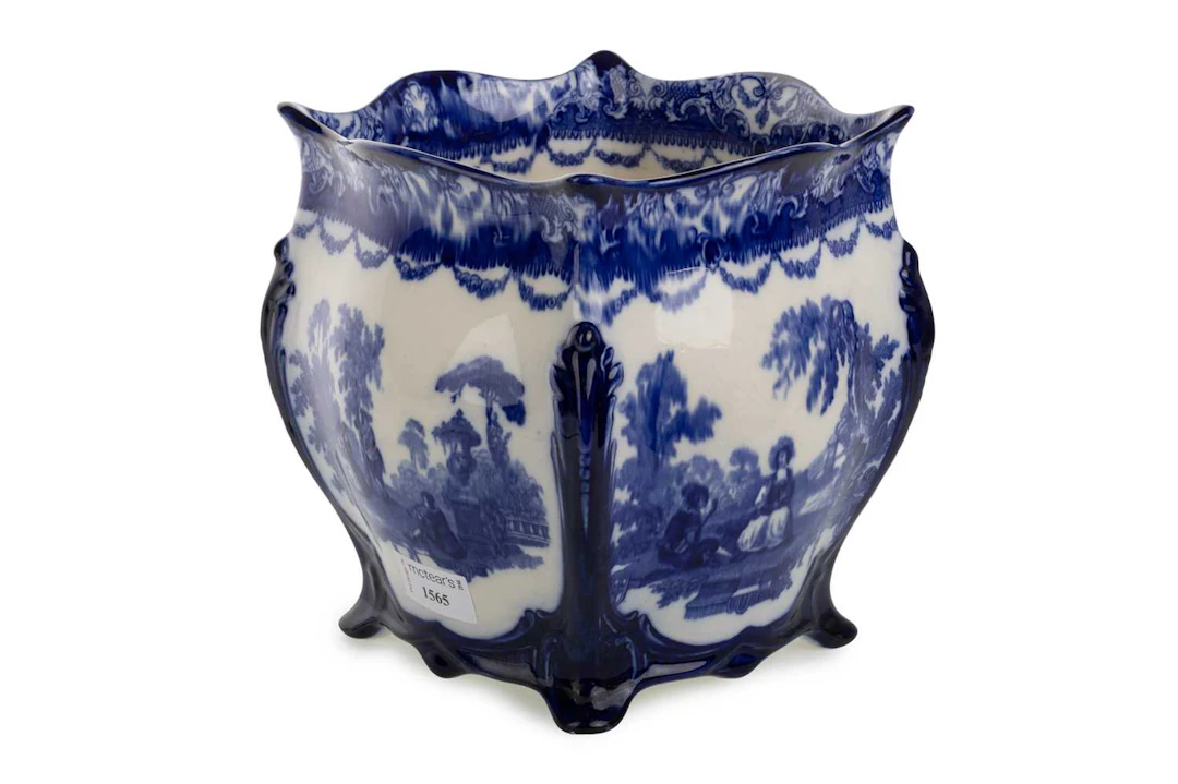 DOULTON WATTEAU JARDINIERE LATE 19TH CENTURY