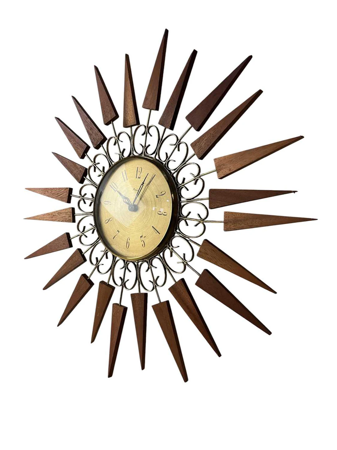 PAICO SUNBURST CLOCK MID 20TH CENTURY