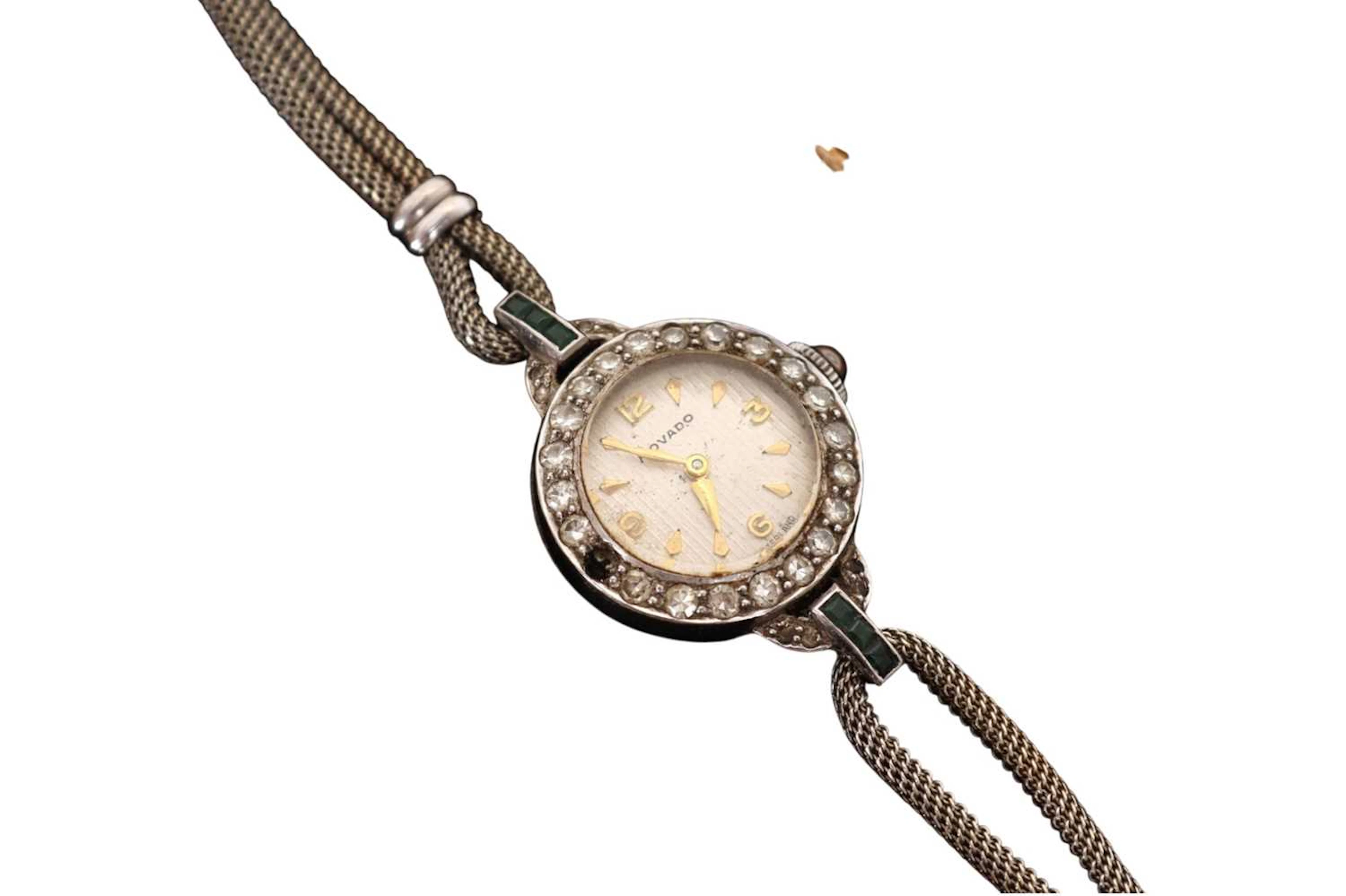 LADY'S MOVADO DIAMOND SET WRIST WATCH MID 20TH CENTURY