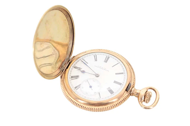 WALTHAM ROLLED GOLD HUNTER CASED POCKET WATCH LATE 19TH/EARLY 20TH CENTURY