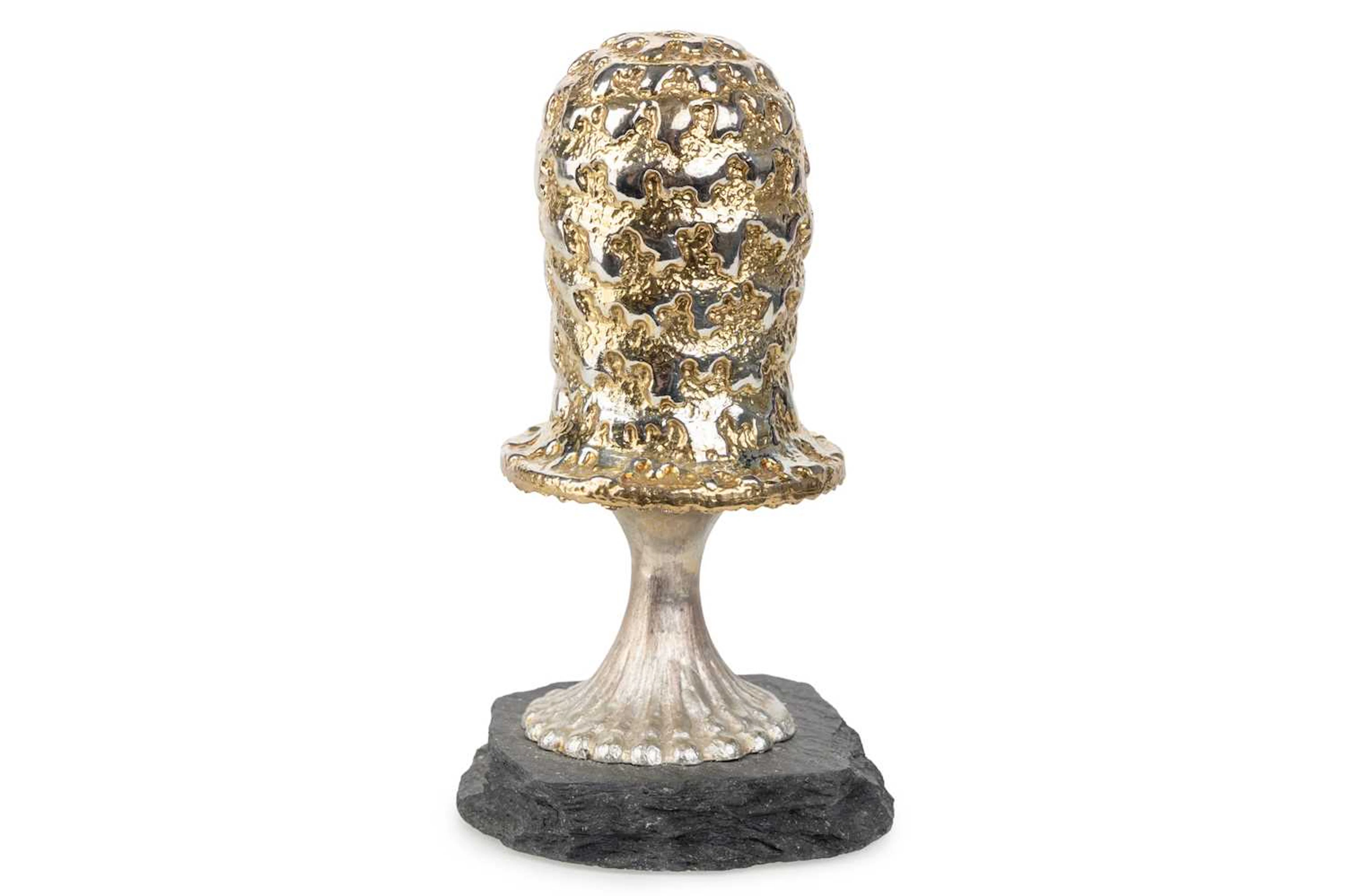 ELIZABETH II SILVER AND SILVER GILT SURPRISE MUSHROOM MAKER CHRISTOPHER