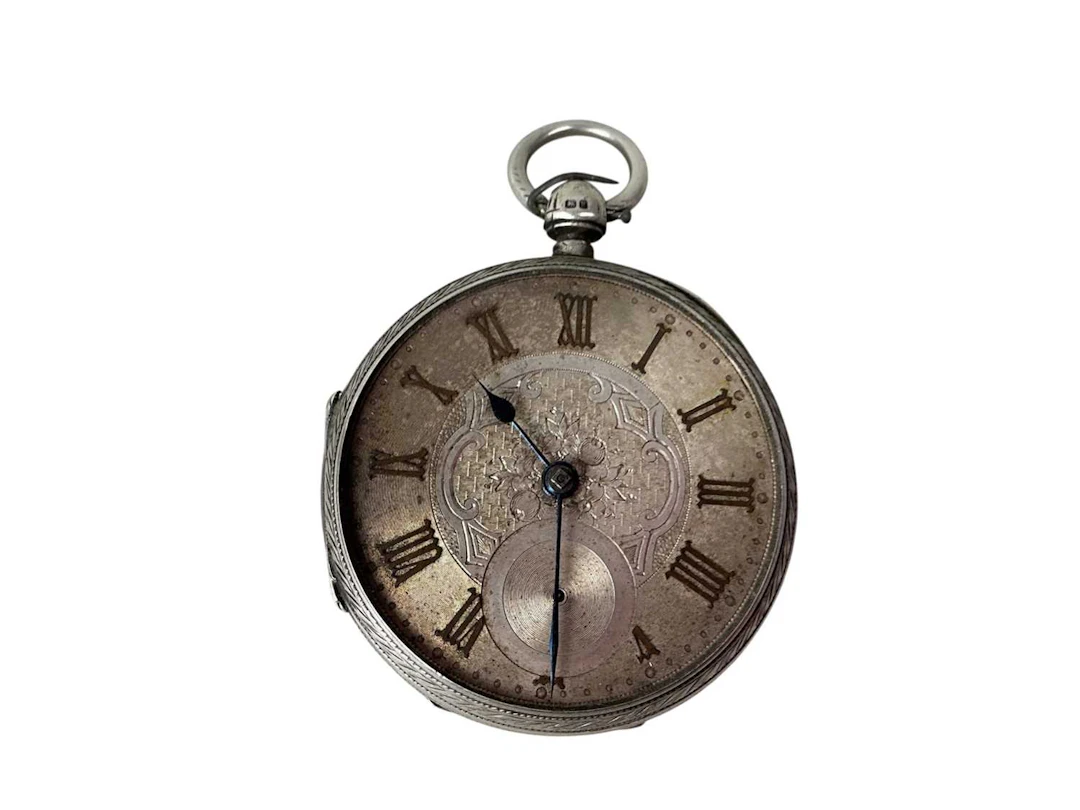 SILVER CASED OPEN FACE POCKET WATCH, LATE 19TH CENTURY AND OTHER ITEMS