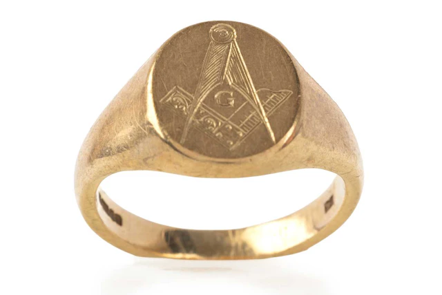 MASONIC RING LATE 20TH CENTURY