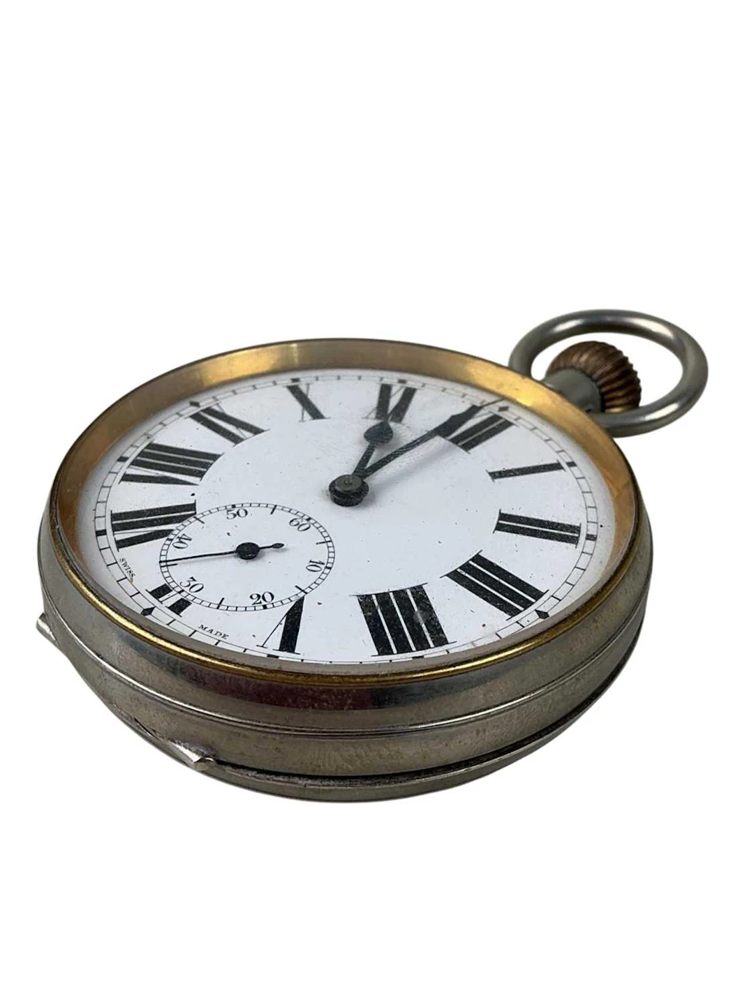 GOLIATH SILVER CASED POCKET WATCH EARLY 20TH CENTURY