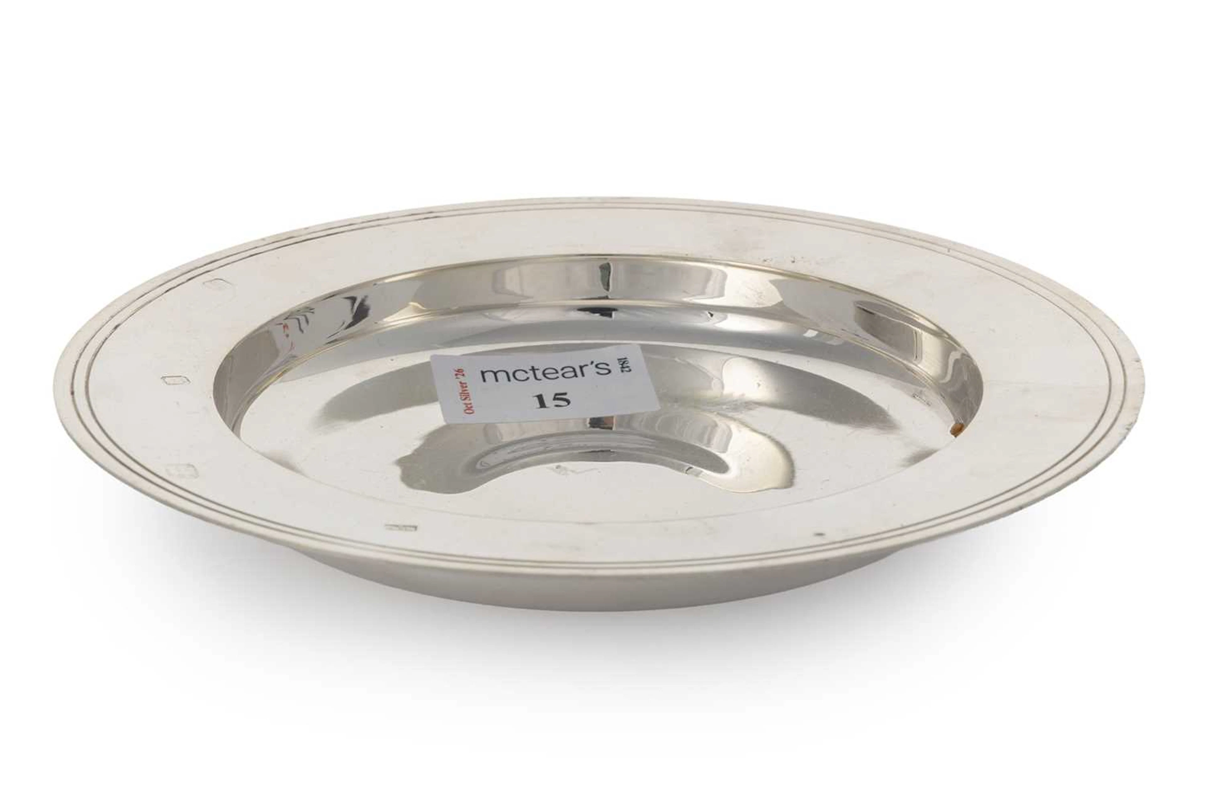ELIZABETH II SILVER ARMADA DISH MAKER MAPPIN & WEBB, LONDON 1992