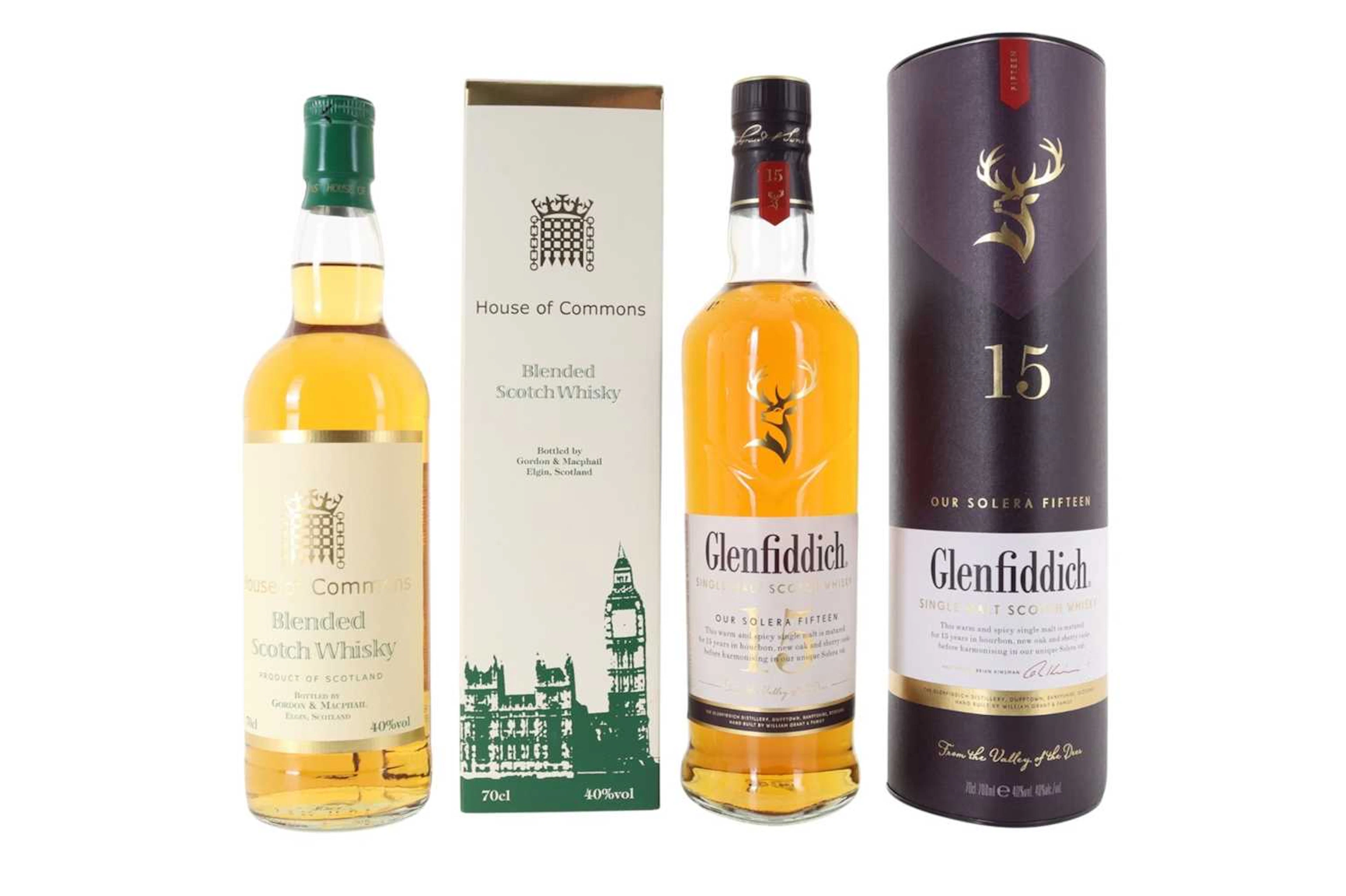 GLENFIDDICH 15 YEAR OLD AND HOUSE OF COMMONS BLEND