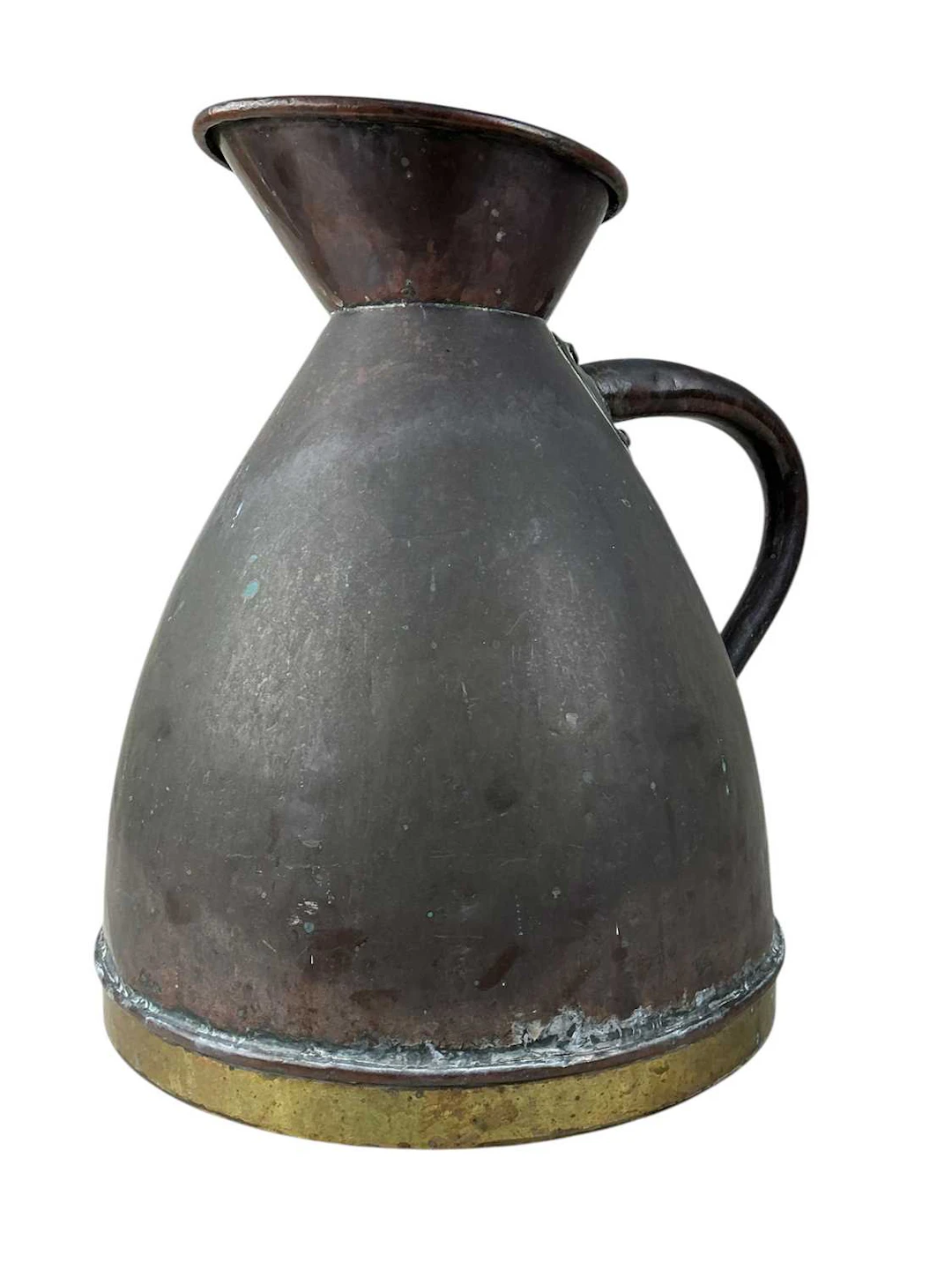 LARGE COPPER JUG, LATE 19TH CENTURY AND TWO OTHER ITEMS