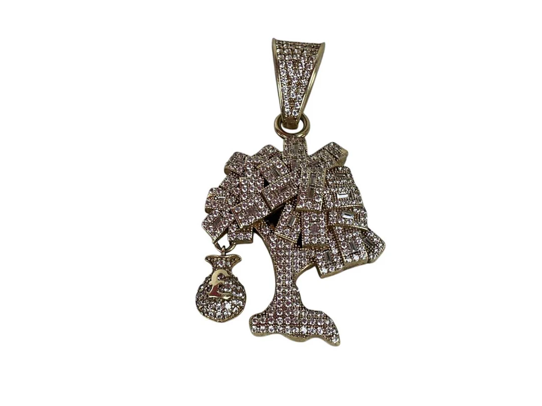 GEM SET MONEY TREE PENDANT EARLY 21ST CENTURY