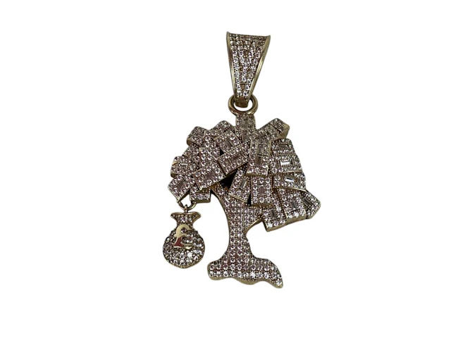GEM SET MONEY TREE PENDANT EARLY 21ST CENTURY