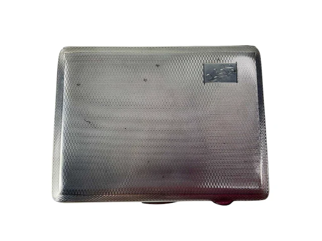 GEORGE VI SILVER CIGARETTE CASE MAKER MORAG & BOON, BIRMINGHAM 1946