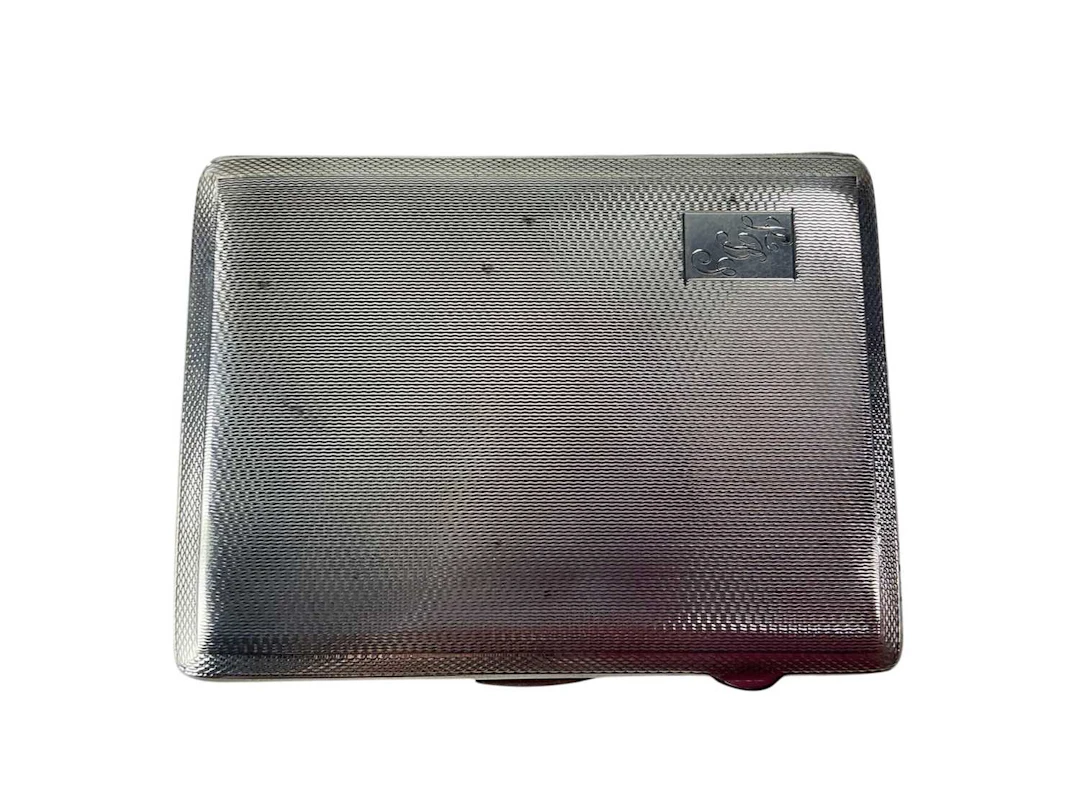 GEORGE VI SILVER CIGARETTE CASE MAKER MORAG & BOON, BIRMINGHAM 1946