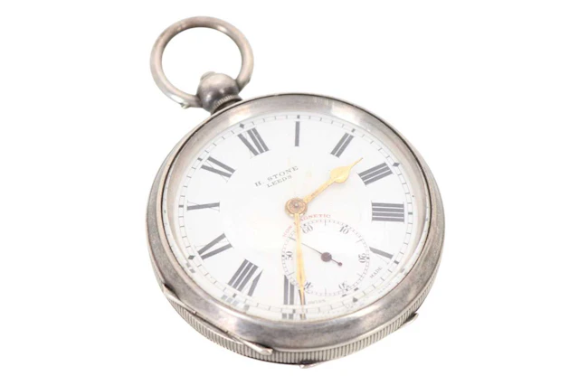 SILVER OPEN FACE POCKET WATCH LATE 19TH/EARLY 20TH CENTURY