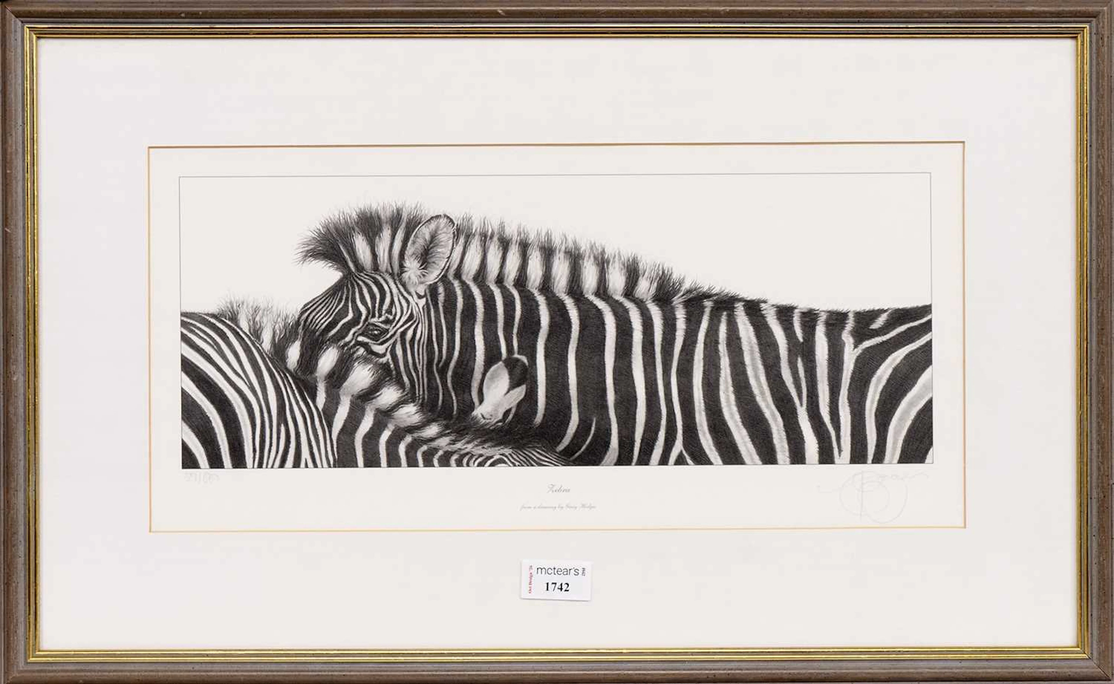 GARY HODGES (BRITISH b. 1954) ZEBRA