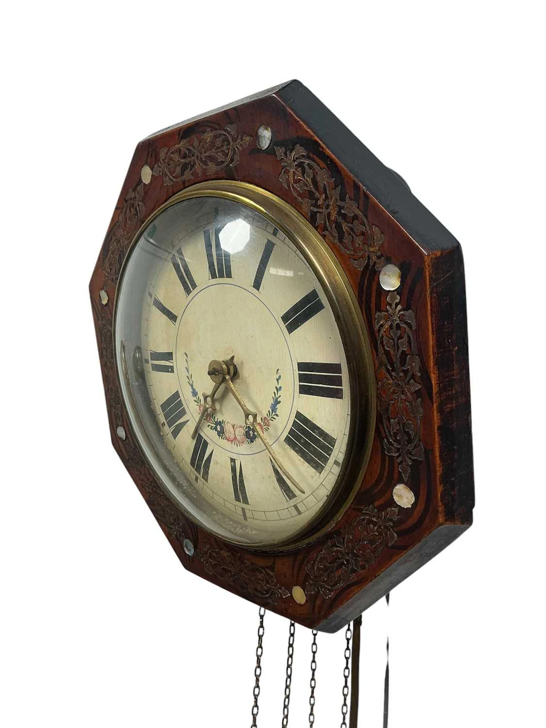 VICTORIAN POSTMANS WALL CLOCK LATE 19TH CENTURY