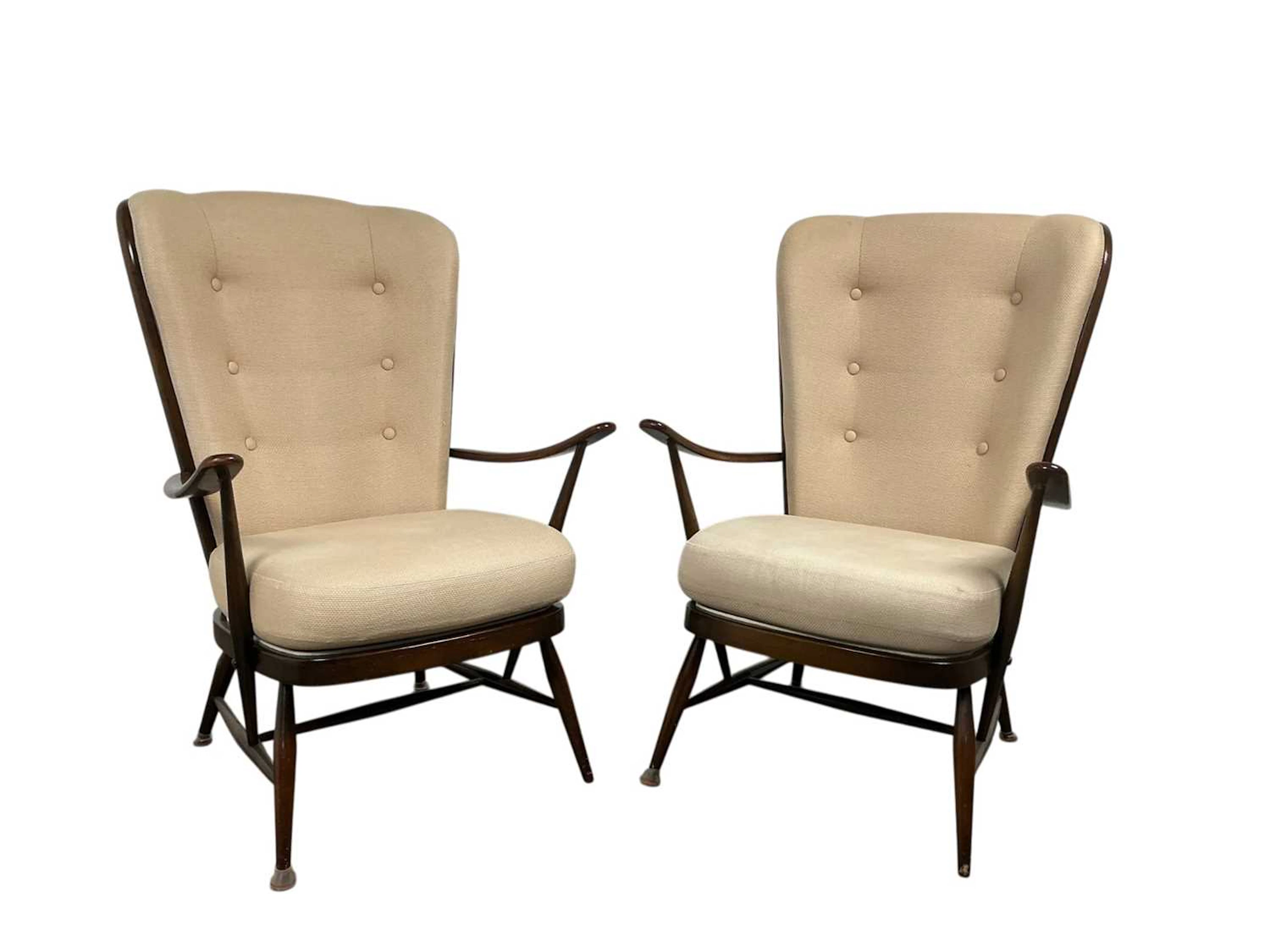 PAIR OF PARKER KNOLL ARMCHAIRS LATE 20TH CENTURY