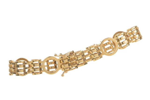 GOLD BRACELET LATE 20TH CENTURY
