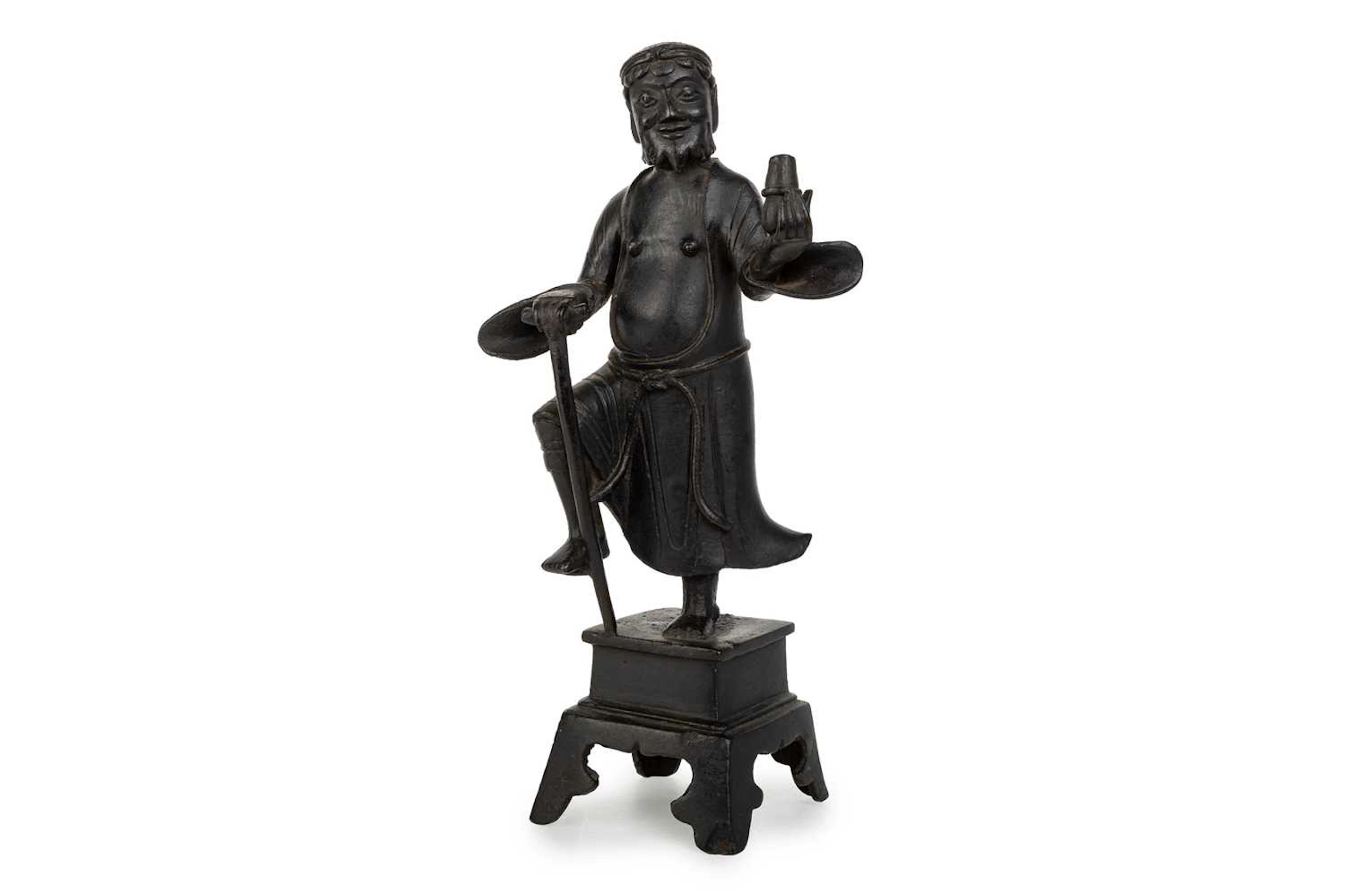 CHINESE BRONZE FIGURE LATE MING DYNASTY
