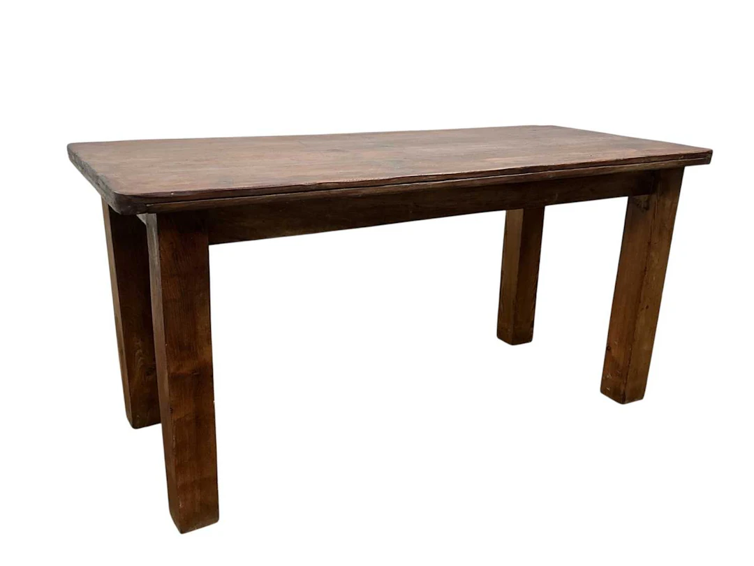 STAINED PINE DINING TABLE LATE 20TH CENTURY