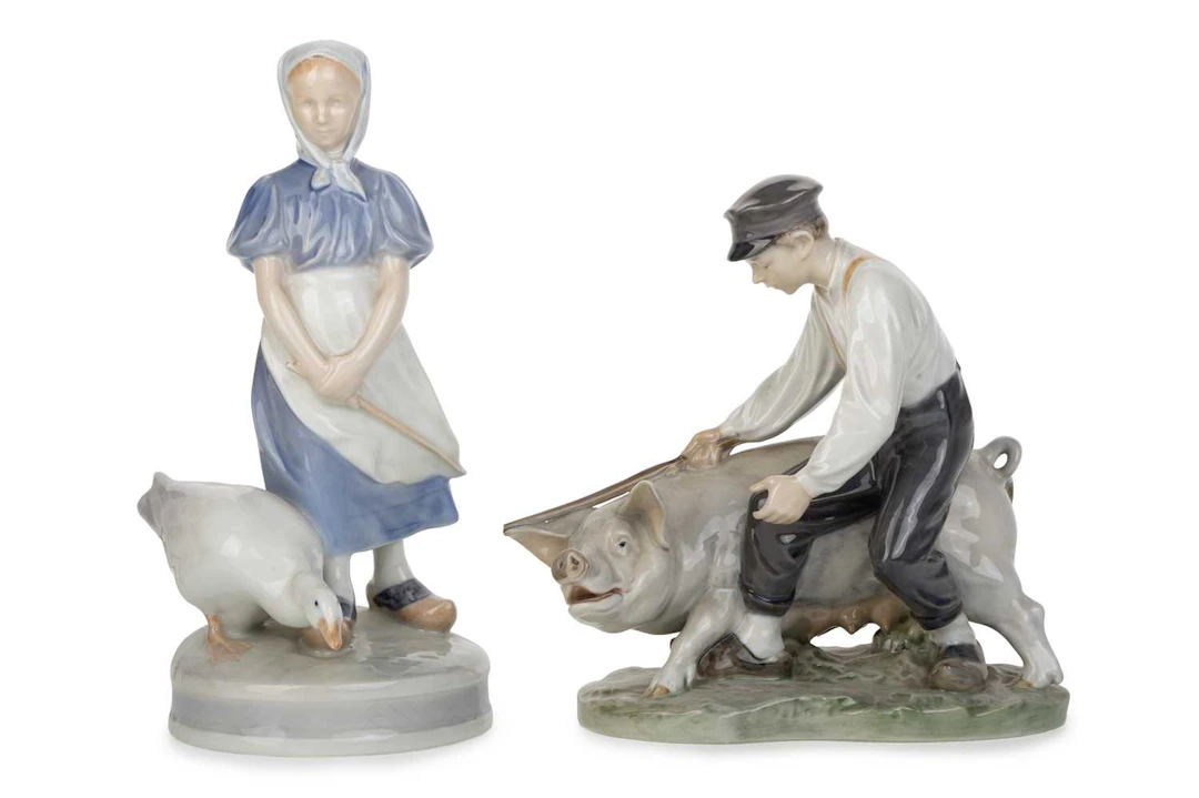 FOUR ROYAL COPENHAGEN FIGURES LATE 20TH CENTURY
