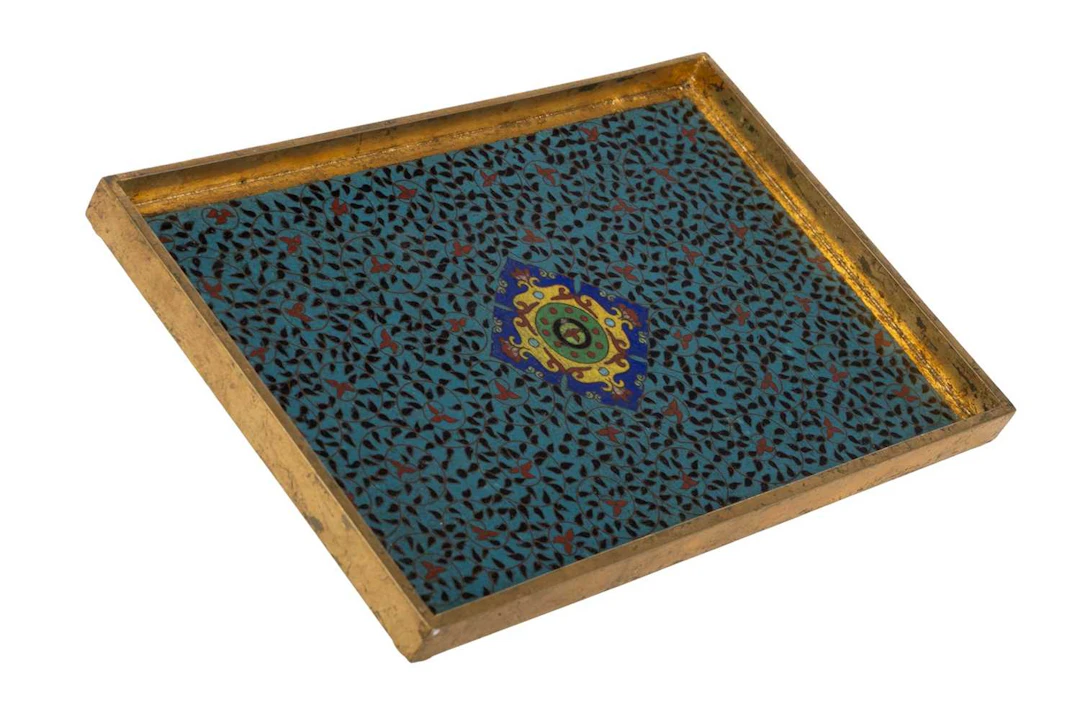 CHINESE CLOISONNE TRAY MID/LATE 19TH CENTURY