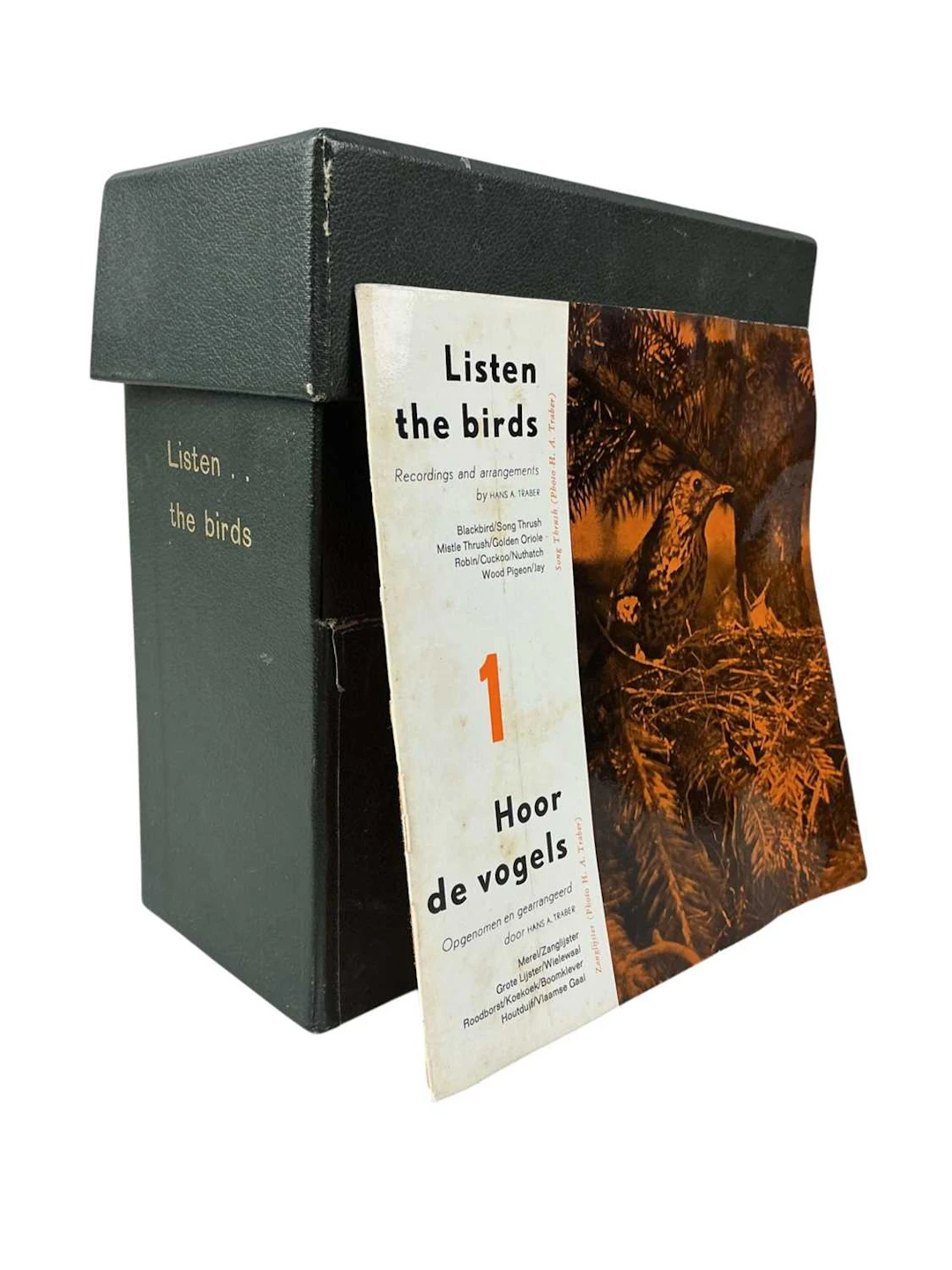 SET OF 'LISTEN ...THE BIRDS' GRAMOPHONE RECORDS MID 20TH CENTURY