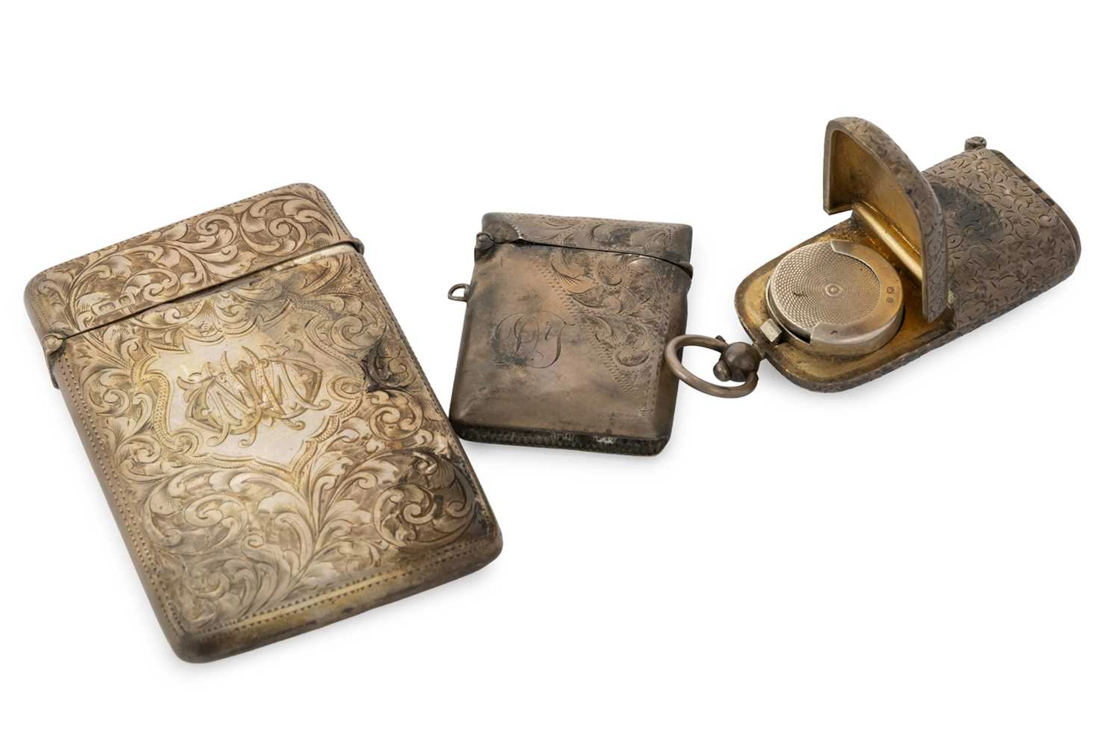 EDWARD VII SILVER CARD CASE MAKER JOSEPH GLOSTER, BIRMINGHAM 1902