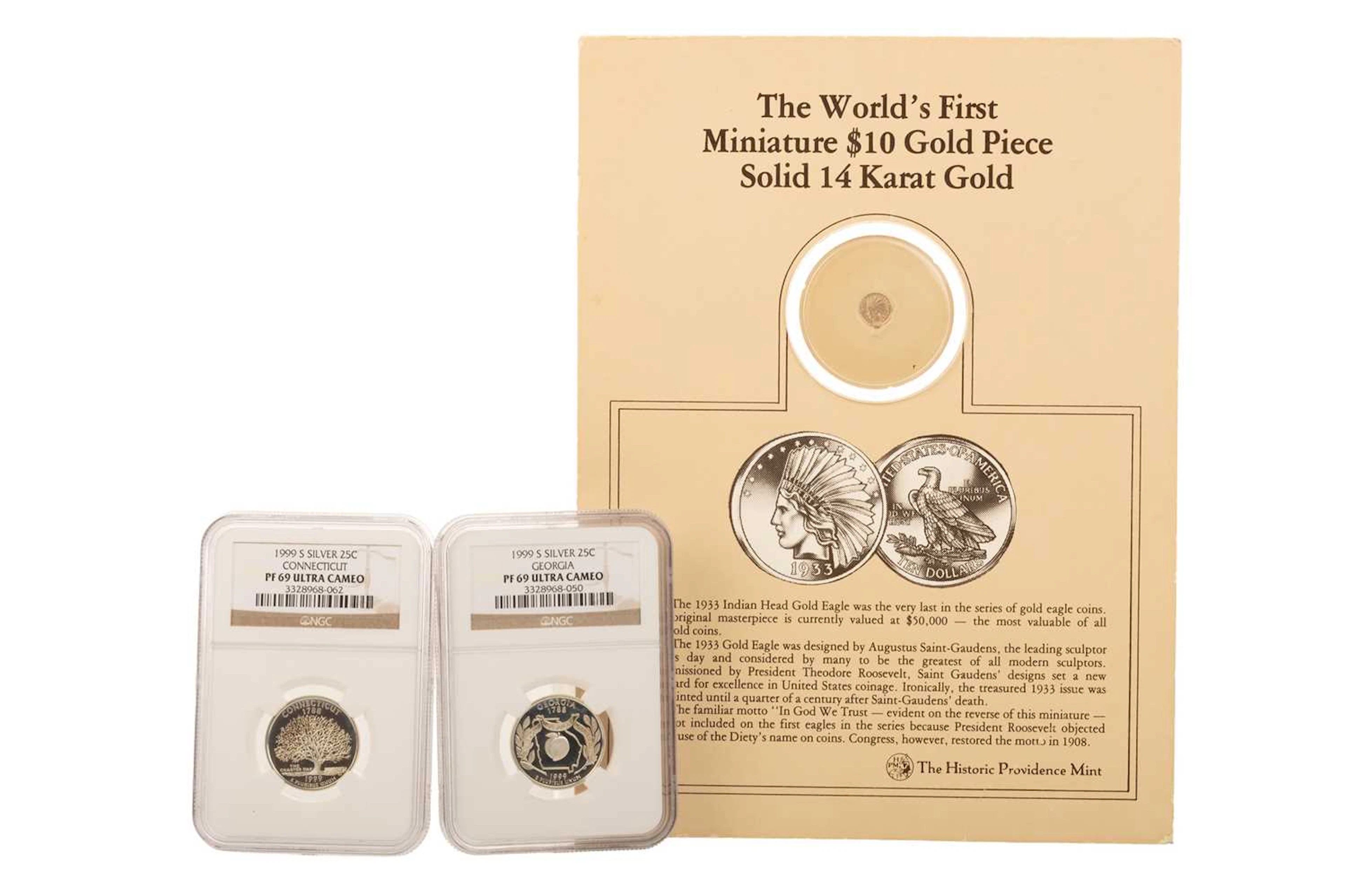 THREE AMERICAN COINS MID/LATE 20TH CENTURY