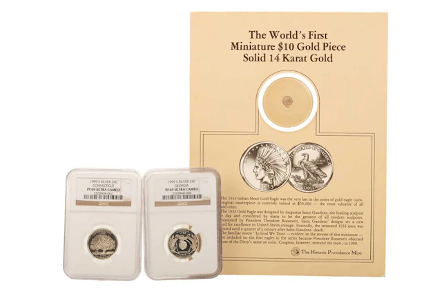 THREE AMERICAN COINS MID/LATE 20TH CENTURY