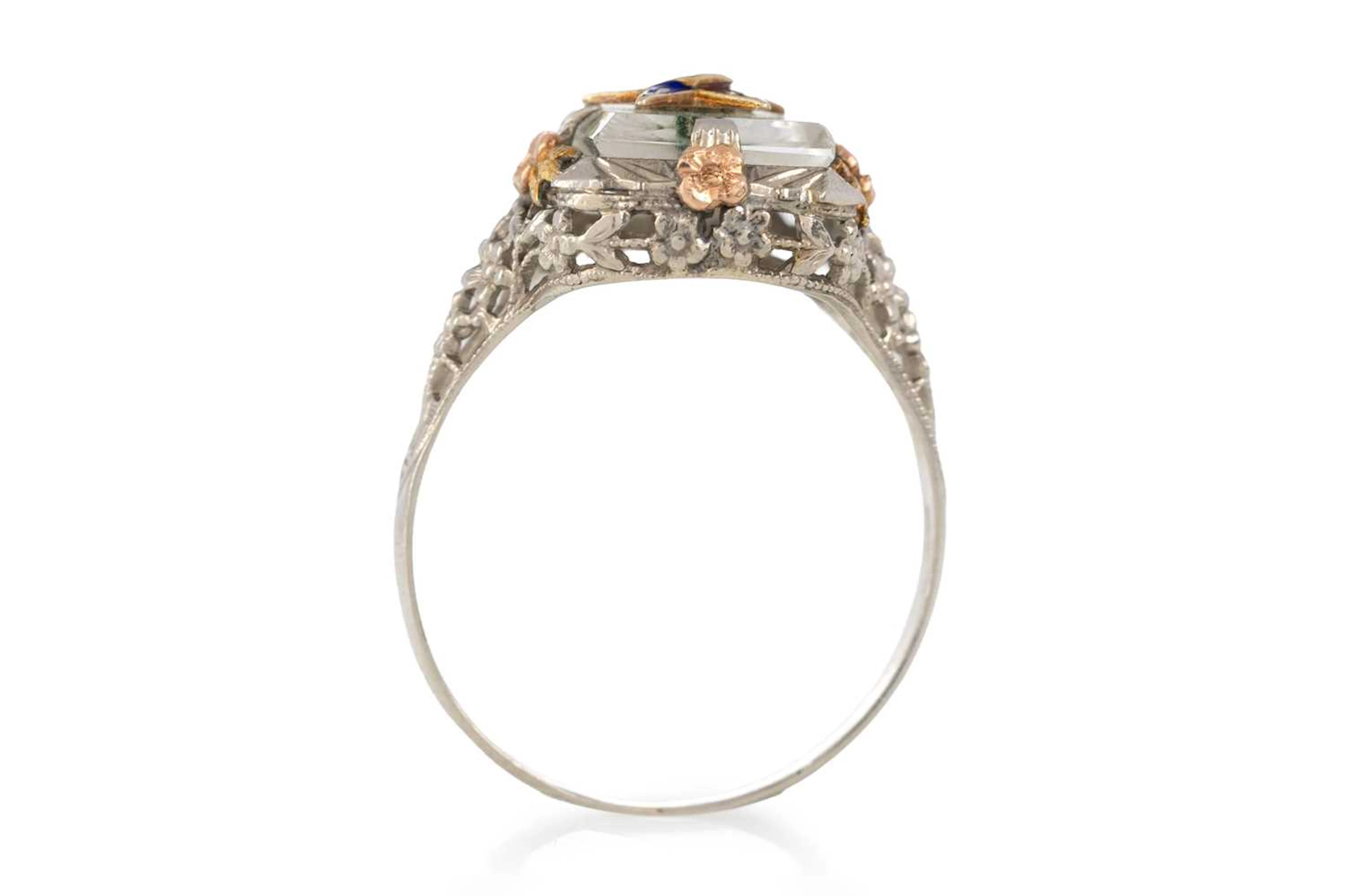 GOLD MASONIC RING MID 20TH CENTURY