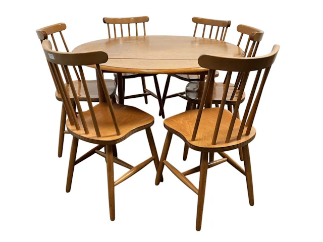 RETRO KITCHEN TABLE AND CHAIRS MID/LATE 20TH CENTURY