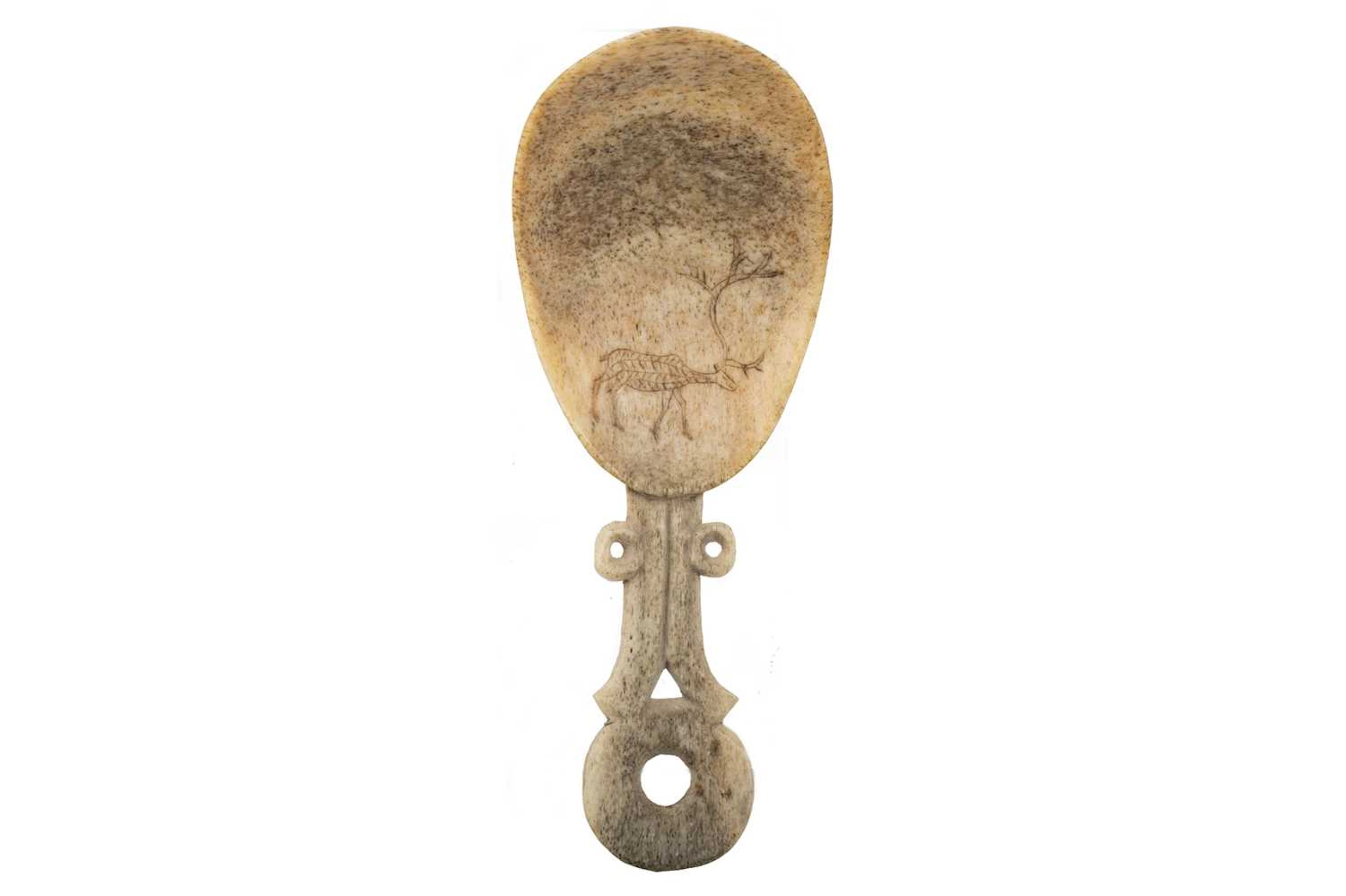 SAMI REINDEER ANTLER SPOON LATE 19TH CENTURY