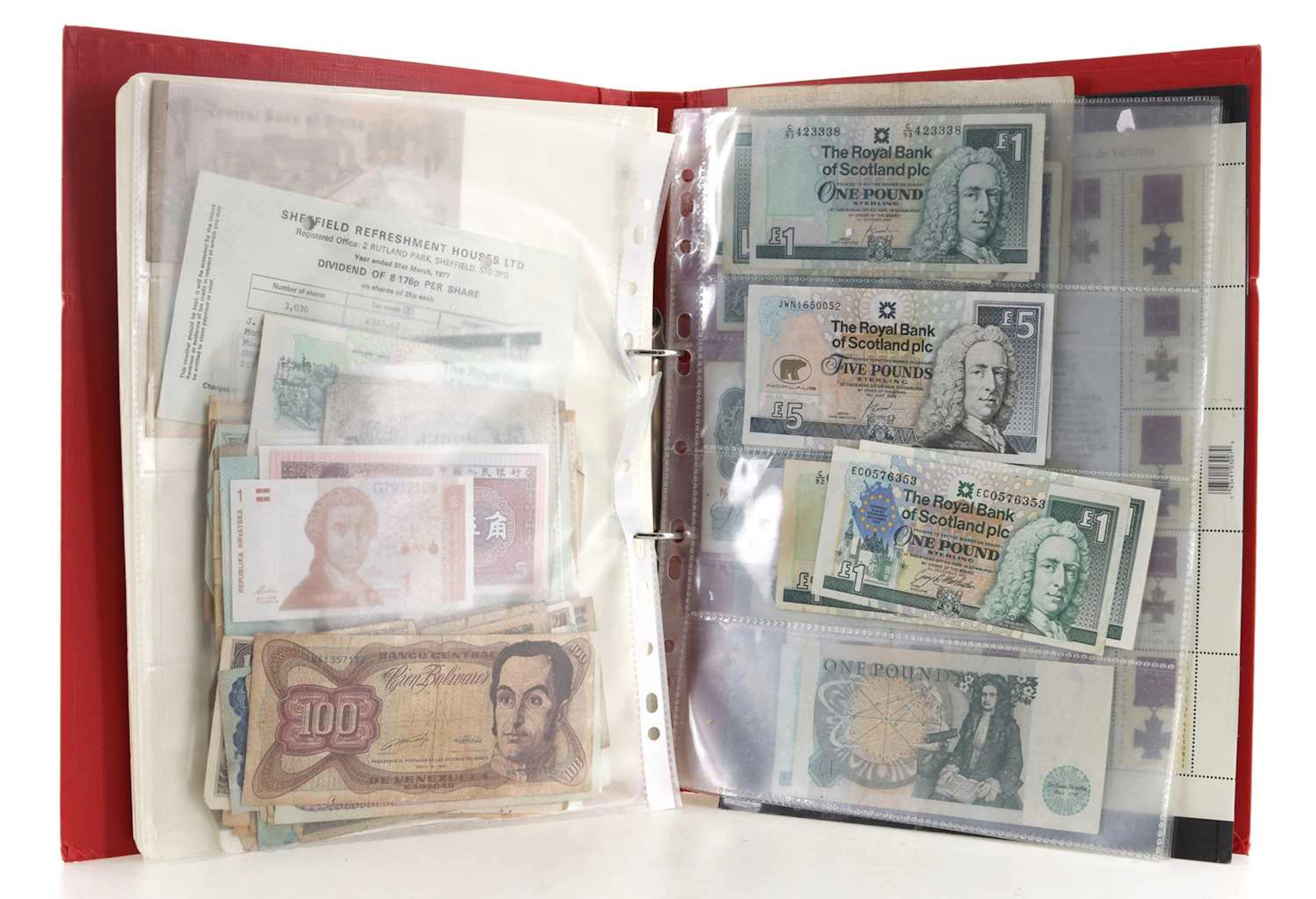 ALBUM OF WORLD BANK NOTES EARLY-MID 20TH CENTURY