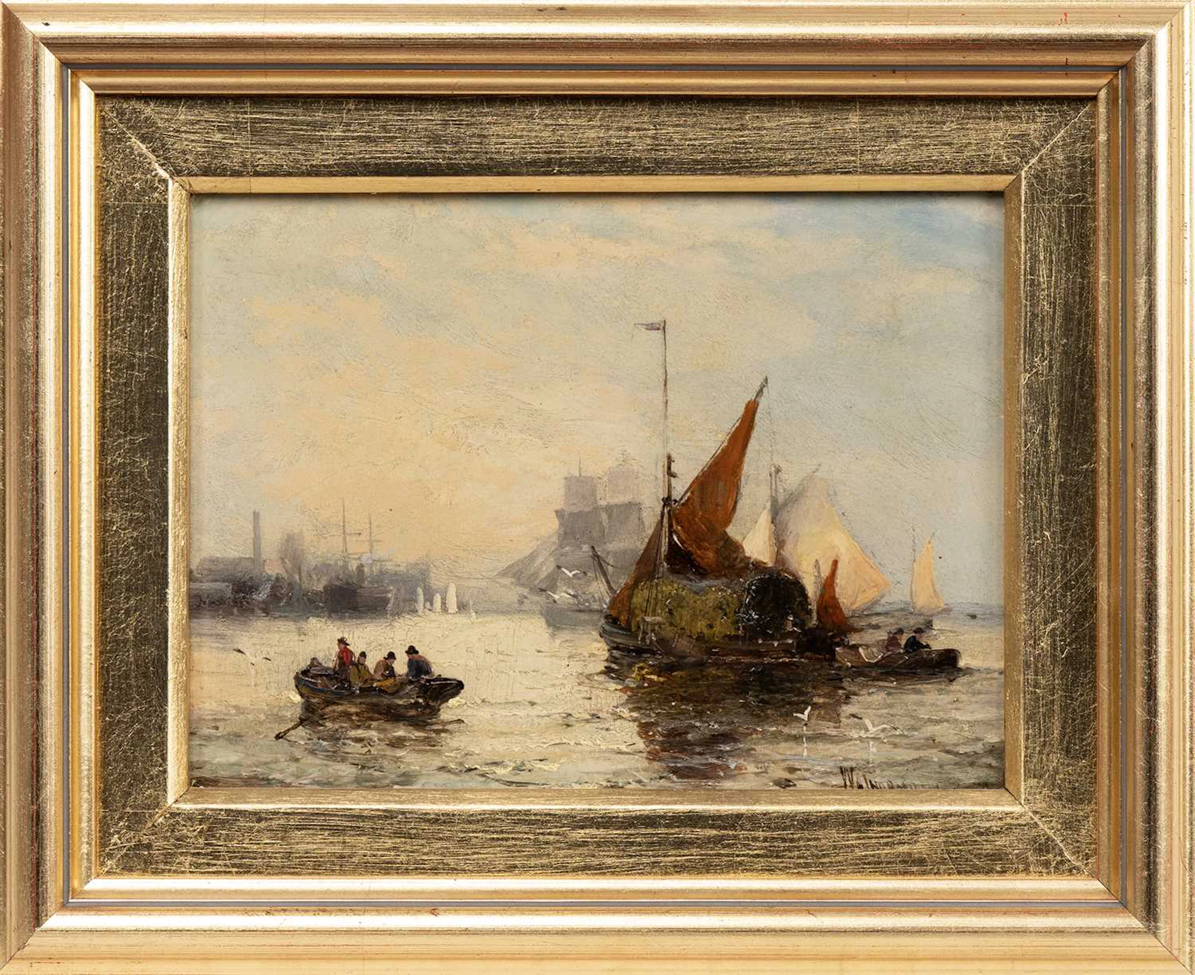 WILLIAM ANSLOW THORNLEY (BRITISH 1847 - 1907) SETTING SAIL