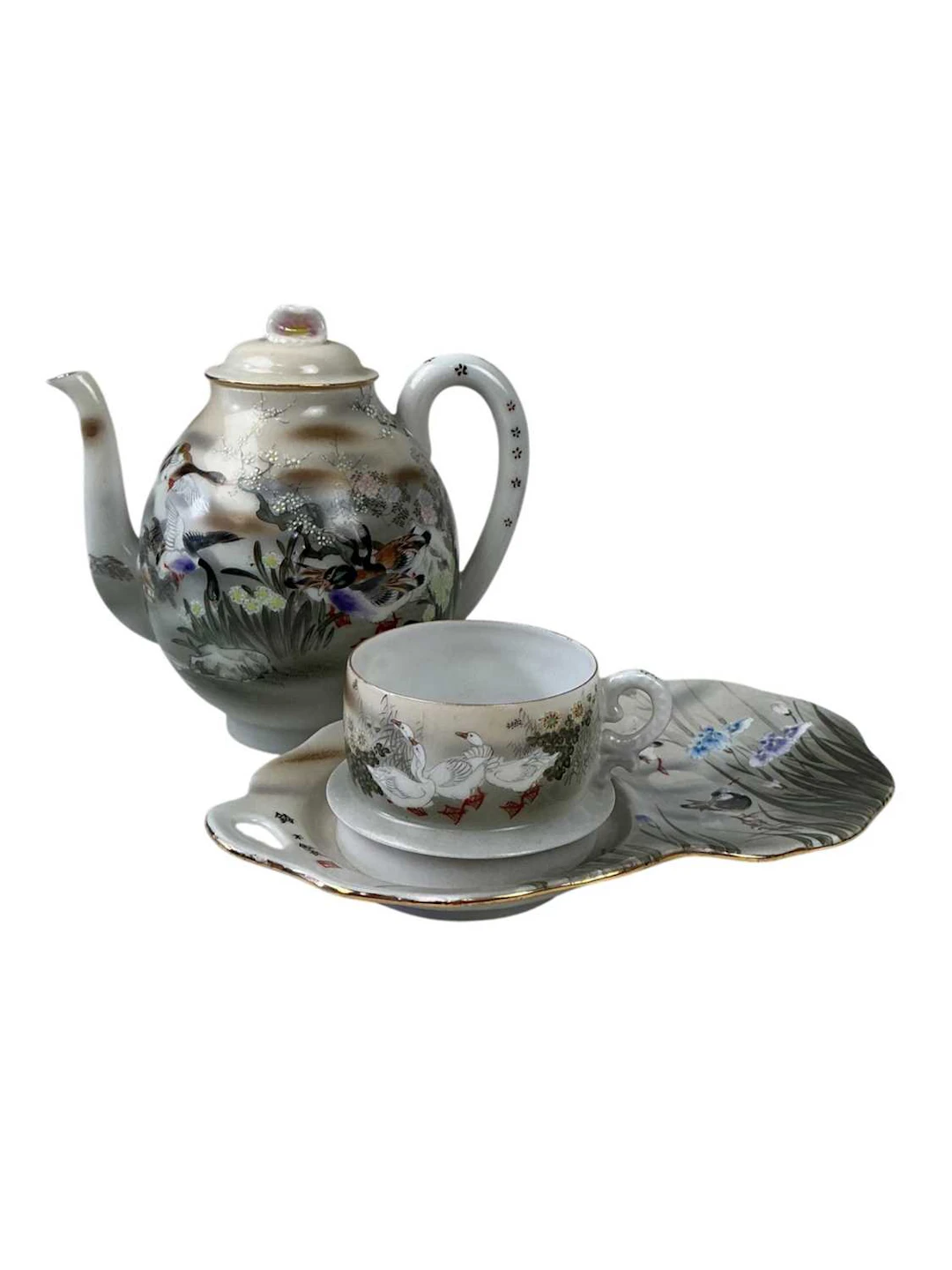 JAPANESE EGG SHELL TEA SERVICE EARLY/MID 20TH CENTURY