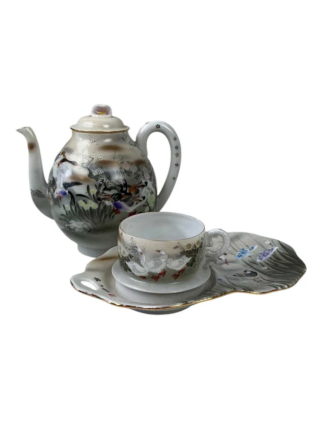 JAPANESE EGG SHELL TEA SERVICE EARLY/MID 20TH CENTURY
